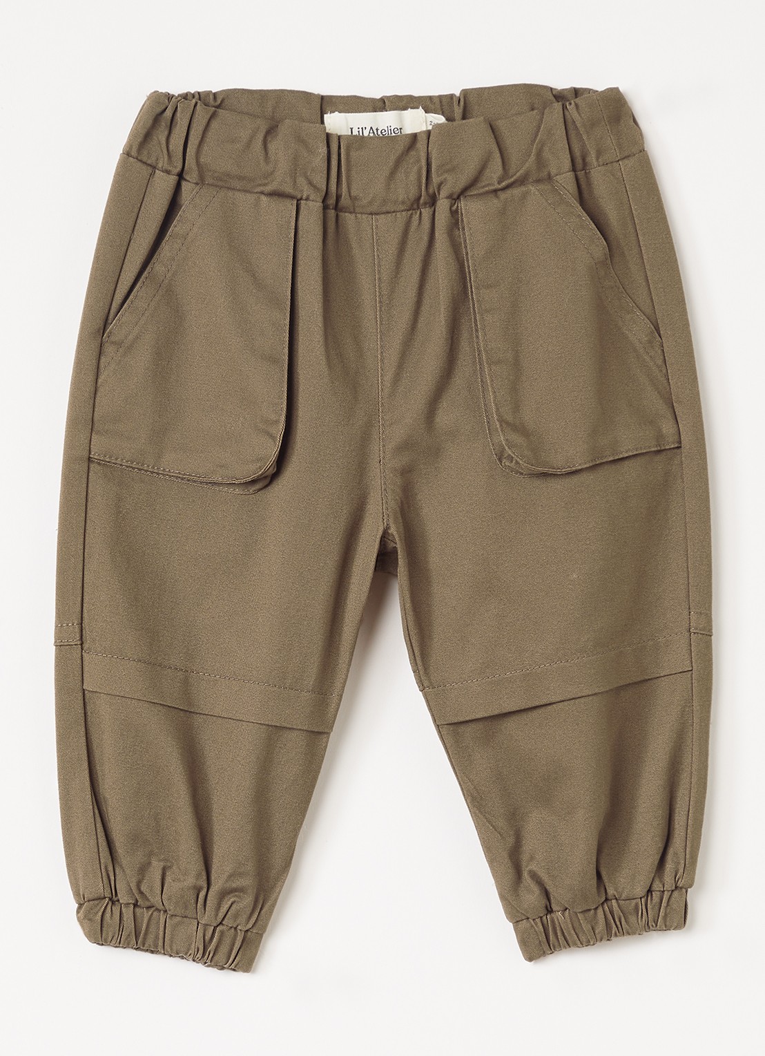 Lil 'Atelier NBMNage tapered fit cargobroek met steekzakken - voorkant 2 bruin