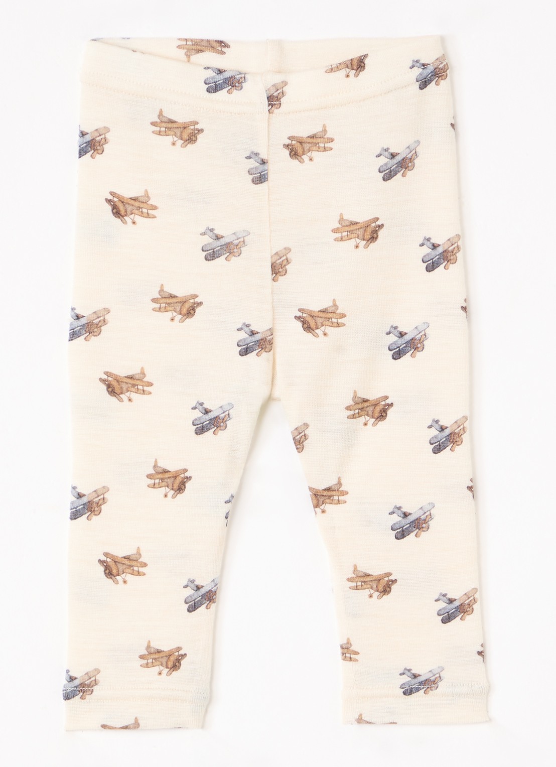 Lil 'Atelier NBMNalu legging in merino wolblend - voorkant creme