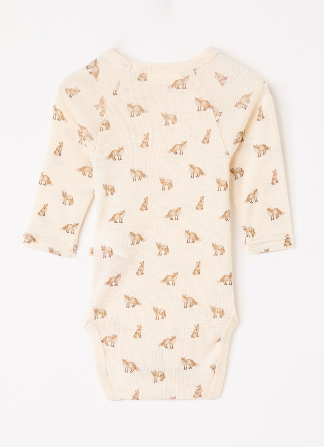Lil 'Atelier NBMNalu romper in wolblend met print - voorkant 2 beige