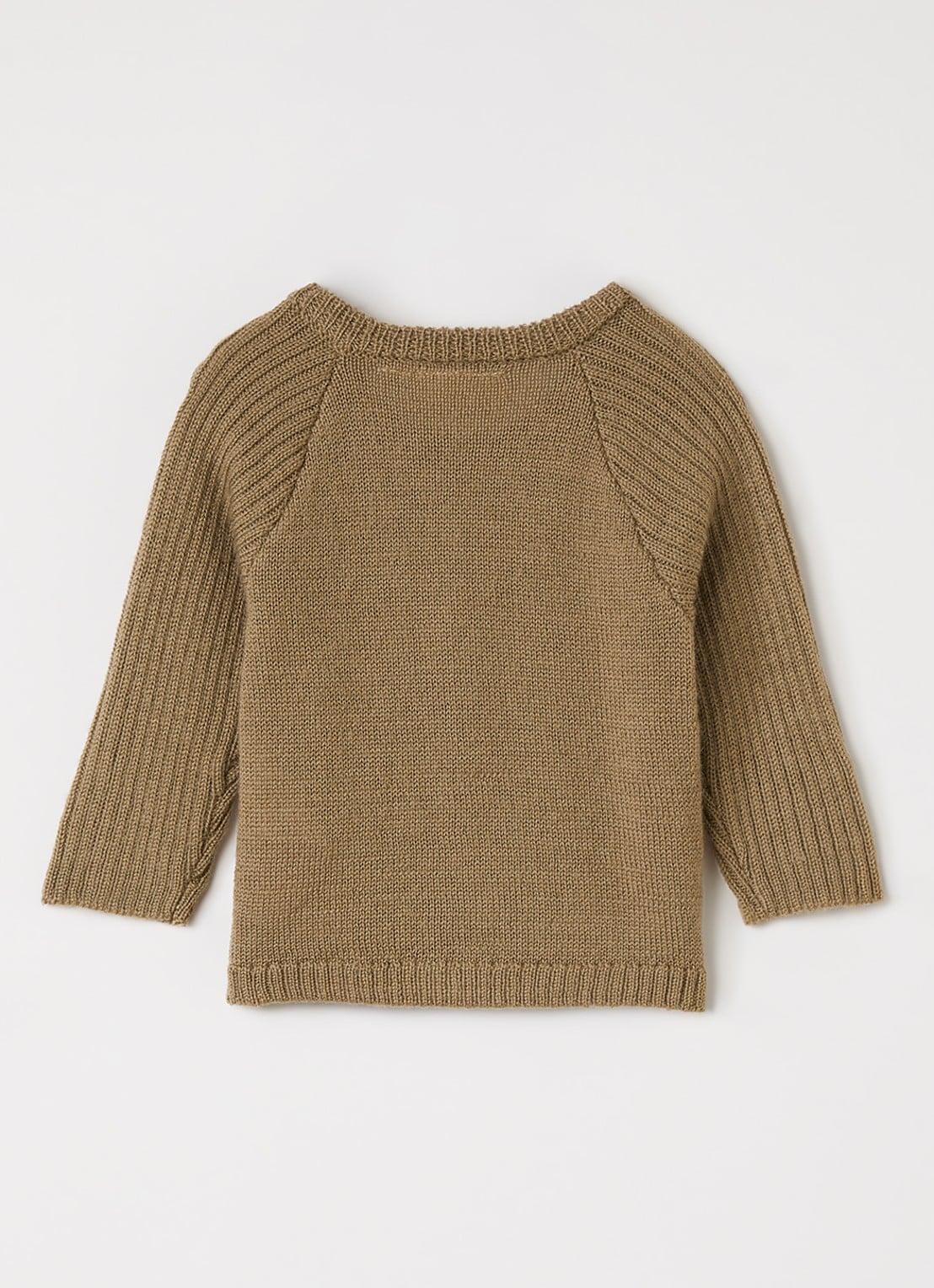Lil 'Atelier NBMNomo grofgebreid vest van wol - achterkant zand