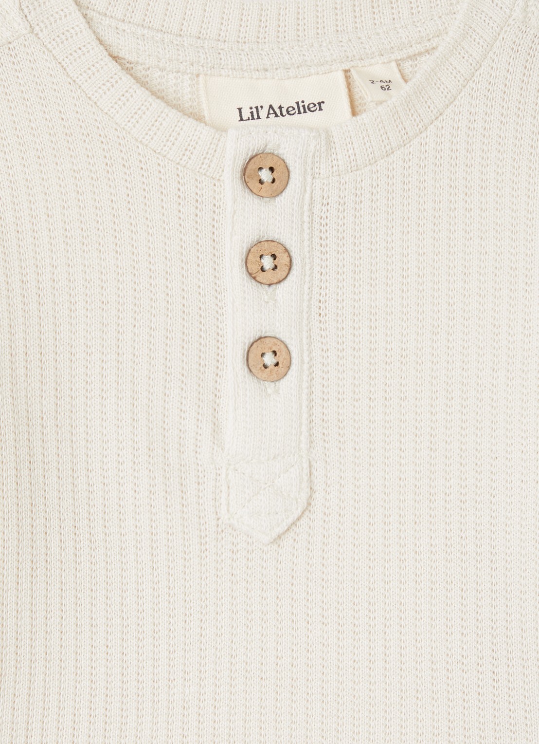 Lil 'Atelier NBMNort longsleeve met structuur - detail ivoor