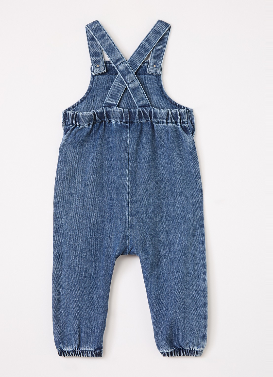 Lil 'Atelier NBMObello tuinbroek van denim - voorkant 2 jeans