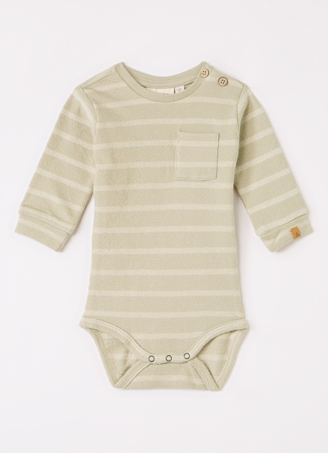 Lil 'Atelier NBMoby romper met streepprint - voorkant lichtgrijs