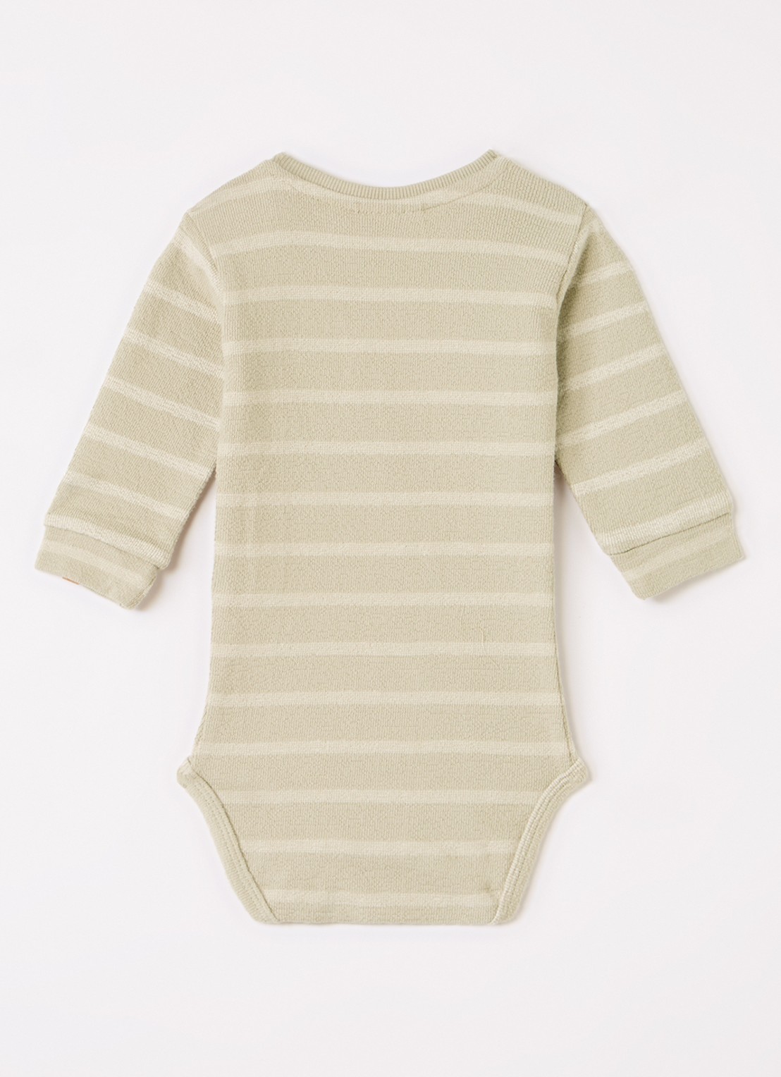 Lil 'Atelier NBMoby romper met streepprint - voorkant 2 lichtgrijs