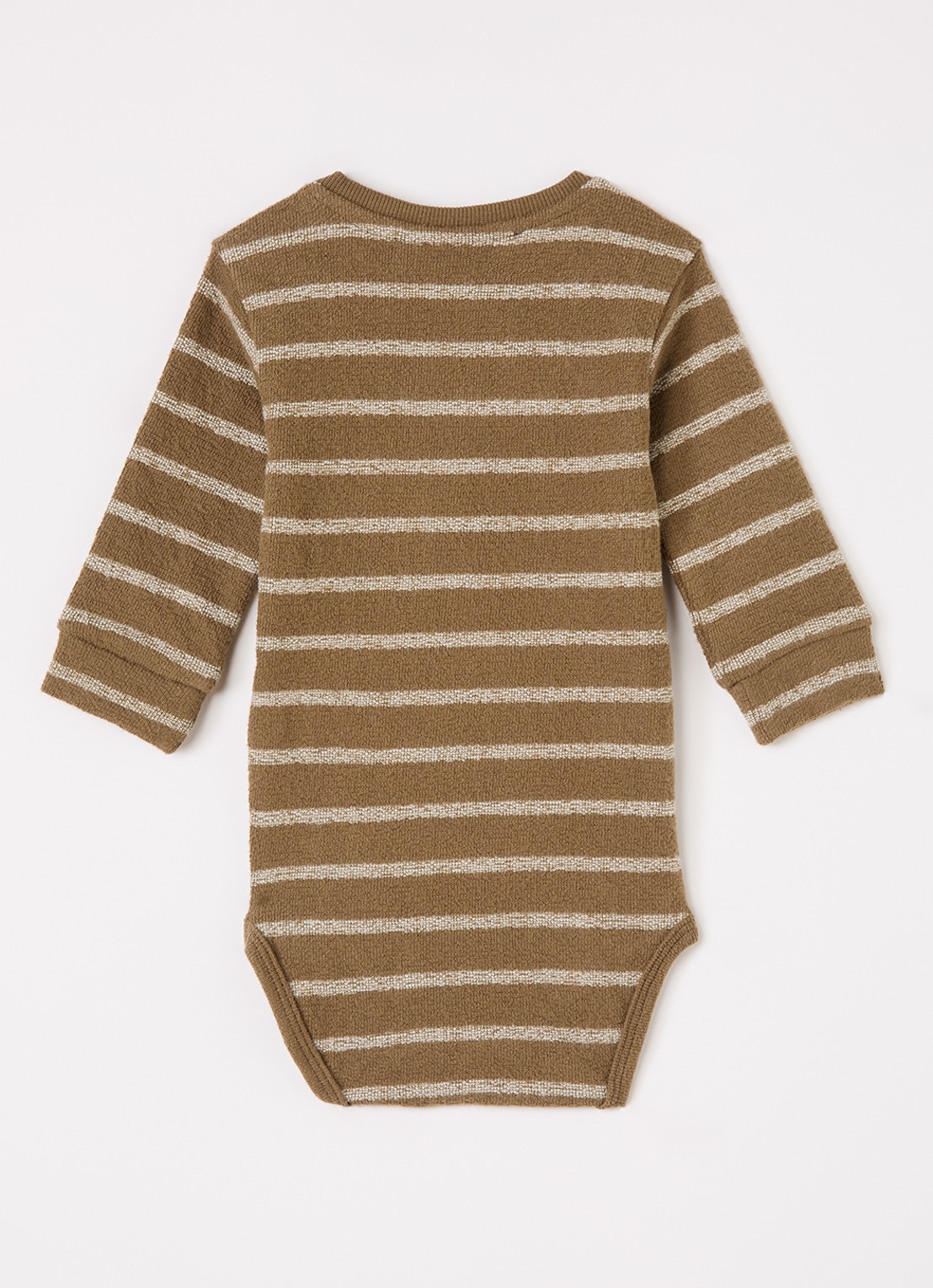 Lil 'Atelier NBMoby romper met streepprint - voorkant 2 olijfgroen