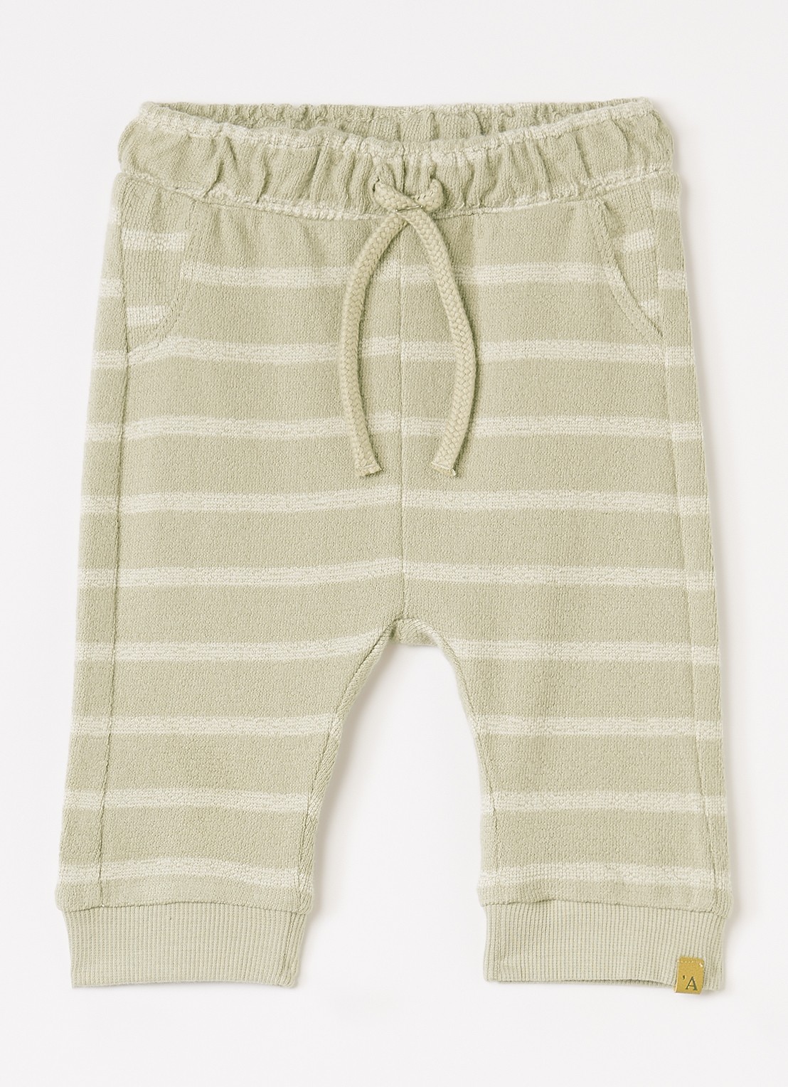 Lil 'Atelier NBMOby tapered fit legging - voorkant beige