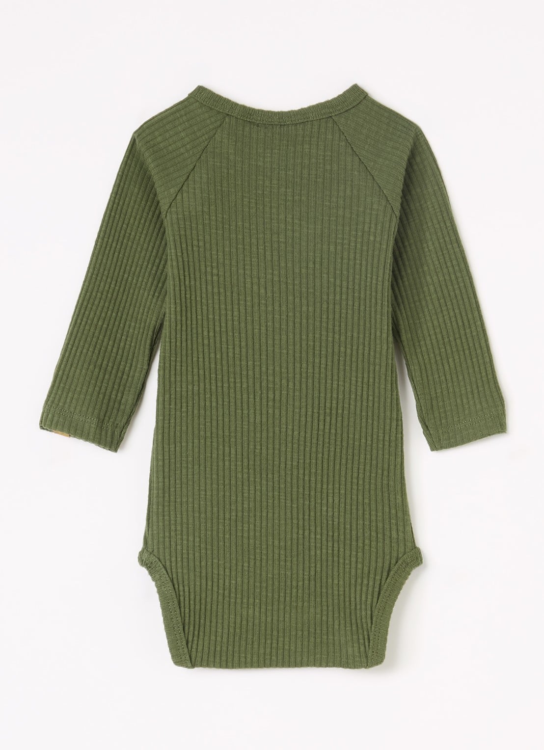 Lil 'Atelier NBMRajo Meb romper met ribstructuur - voorkant 2 mosgroen