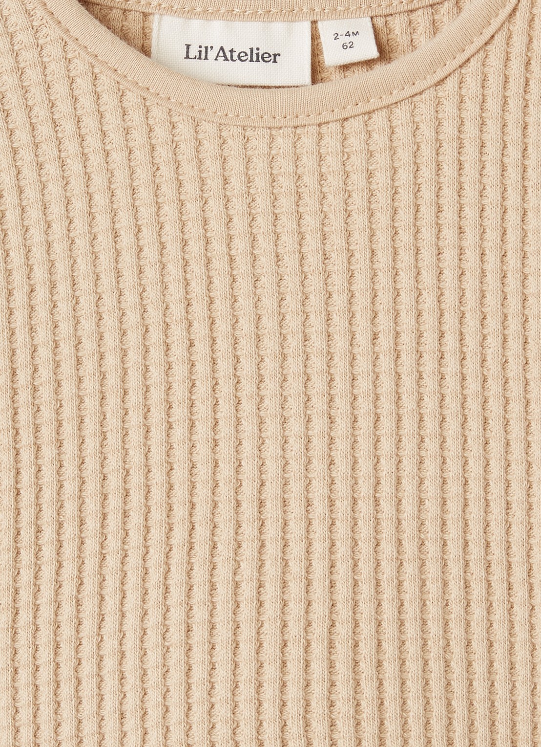 Lil 'Atelier NBMTanko trui met structuur - detail donkerbeige