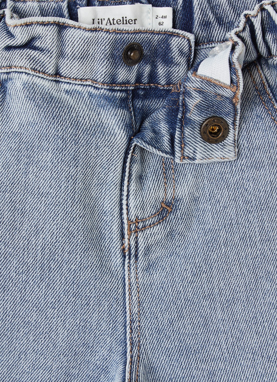 Lil 'Atelier NBNDarlee straight leg jeans - detail 3 indigo