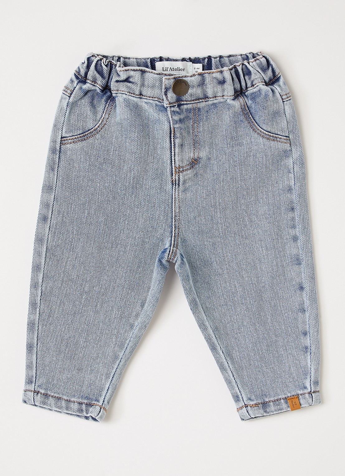 Lil 'Atelier NBNDarlee straight leg jeans - voorkant indigo