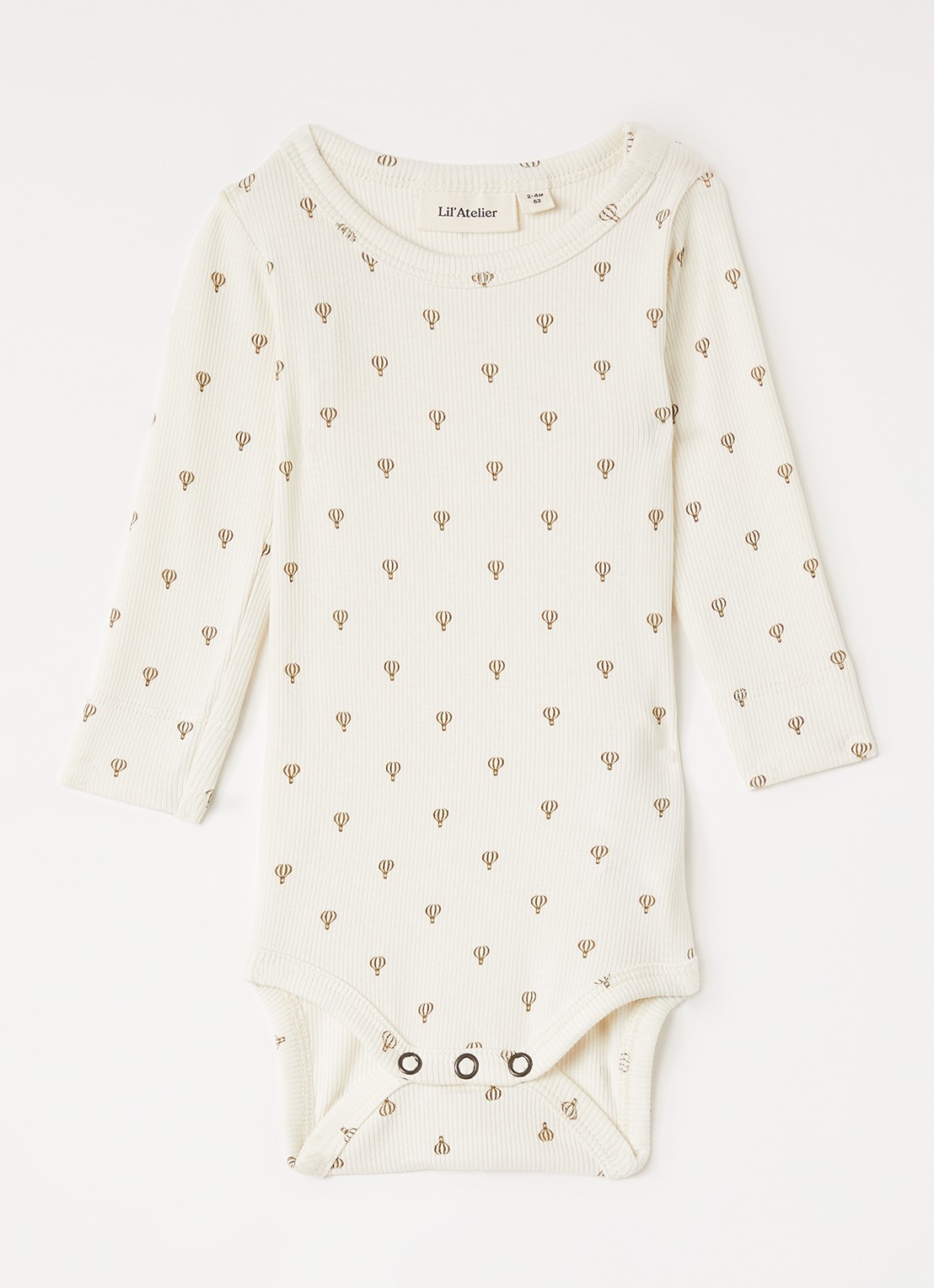 Lil 'Atelier NBNGago Kim romper met print - voorkant gebroken wit