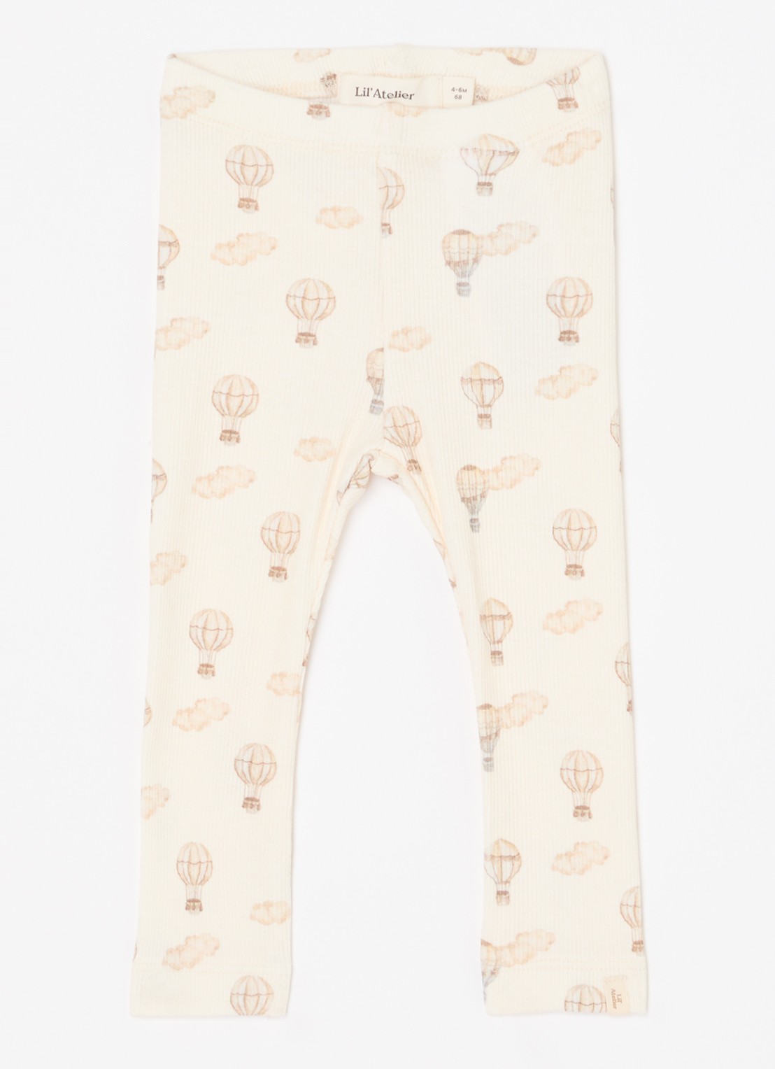 Lil 'Atelier NBNGavo legging in  katoenblend - voorkant beige