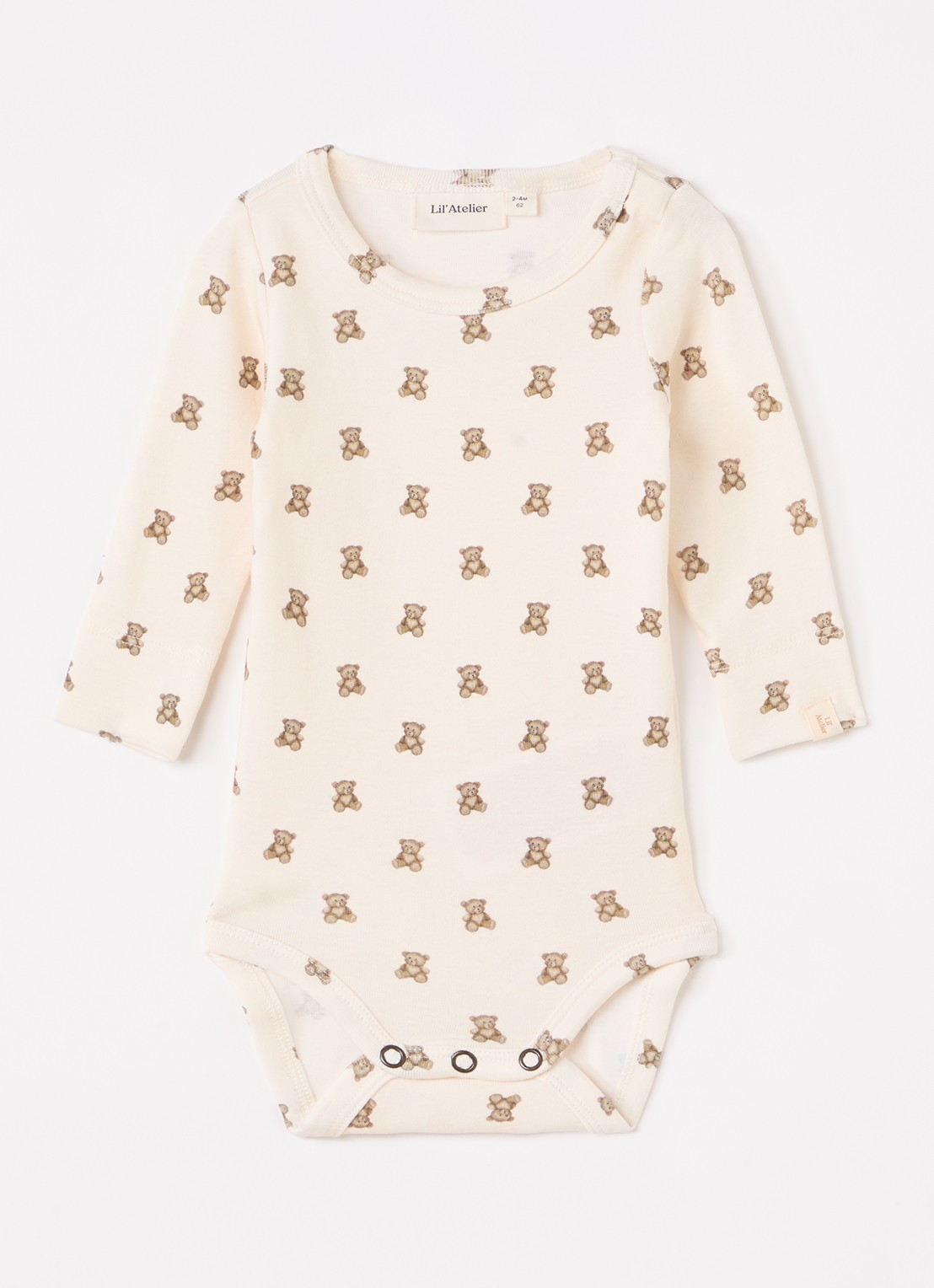 Lil 'Atelier NBNGayo Elo romper met print - voorkant creme