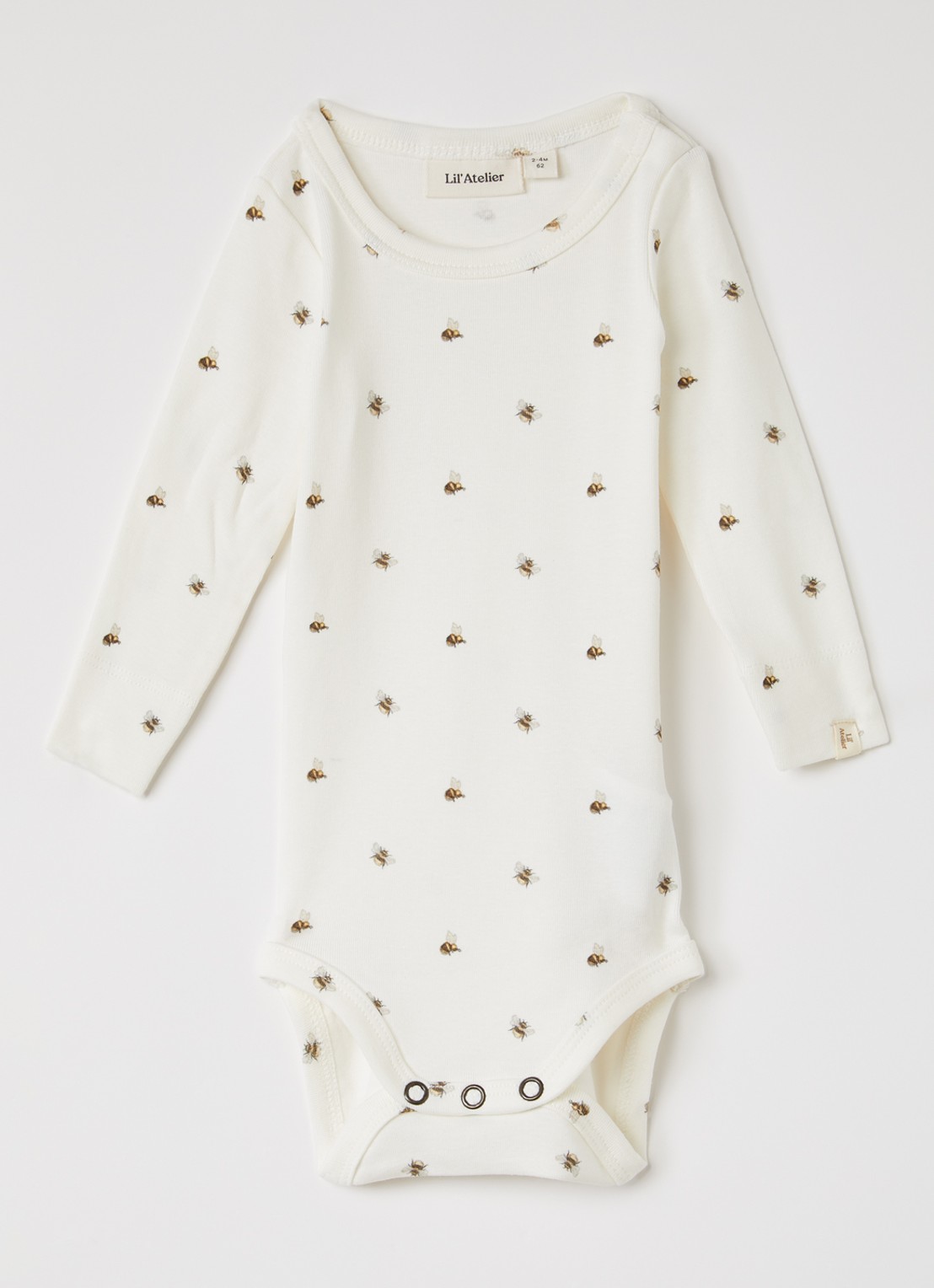 Lil 'Atelier NBNGayo romper met print - voorkant gebroken wit