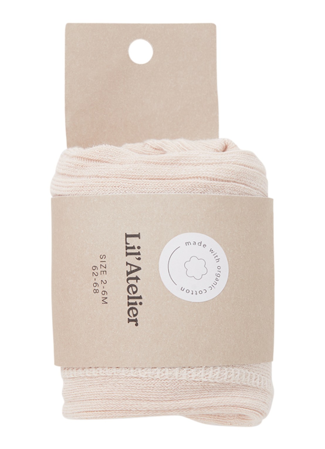 Lil 'Atelier NBNIlso ribgebreide maillot in  katoenblend - voorkant beige
