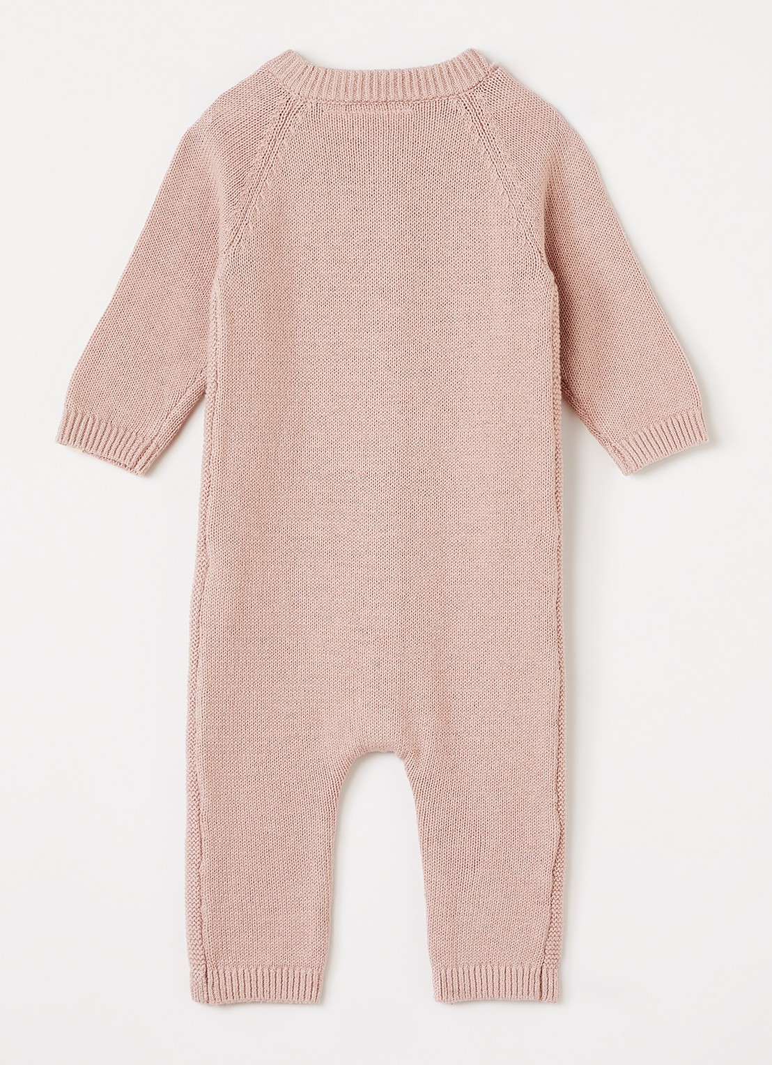 Lil 'Atelier NBNLaguna grofgebreid babypak met opengewerkt dessin - voorkant 2 roze
