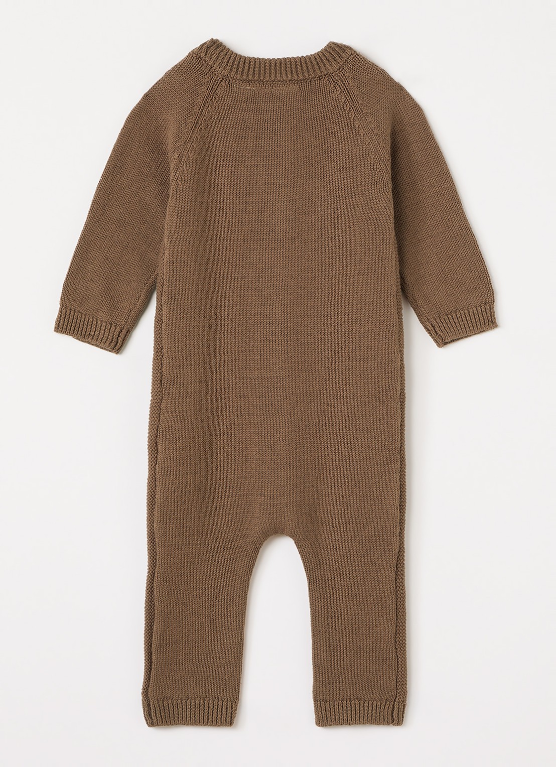 Lil 'Atelier NBNLaguna grofgebreid babypak met opengewerkt dessin - voorkant 2 bruin