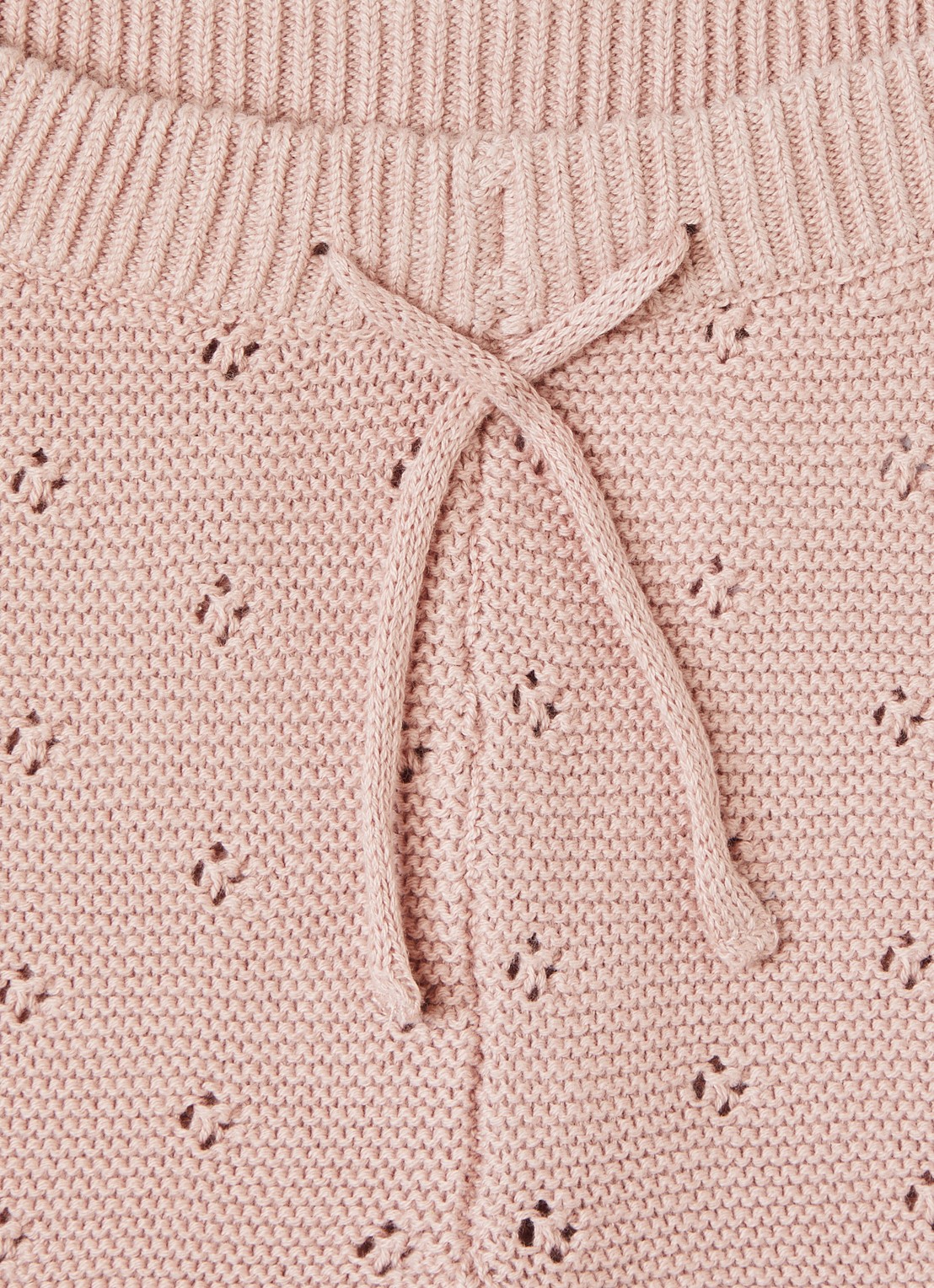 Lil 'Atelier NBNLaguna grofgebreide babybroek met opengewerkt dessin - detail 3 roze