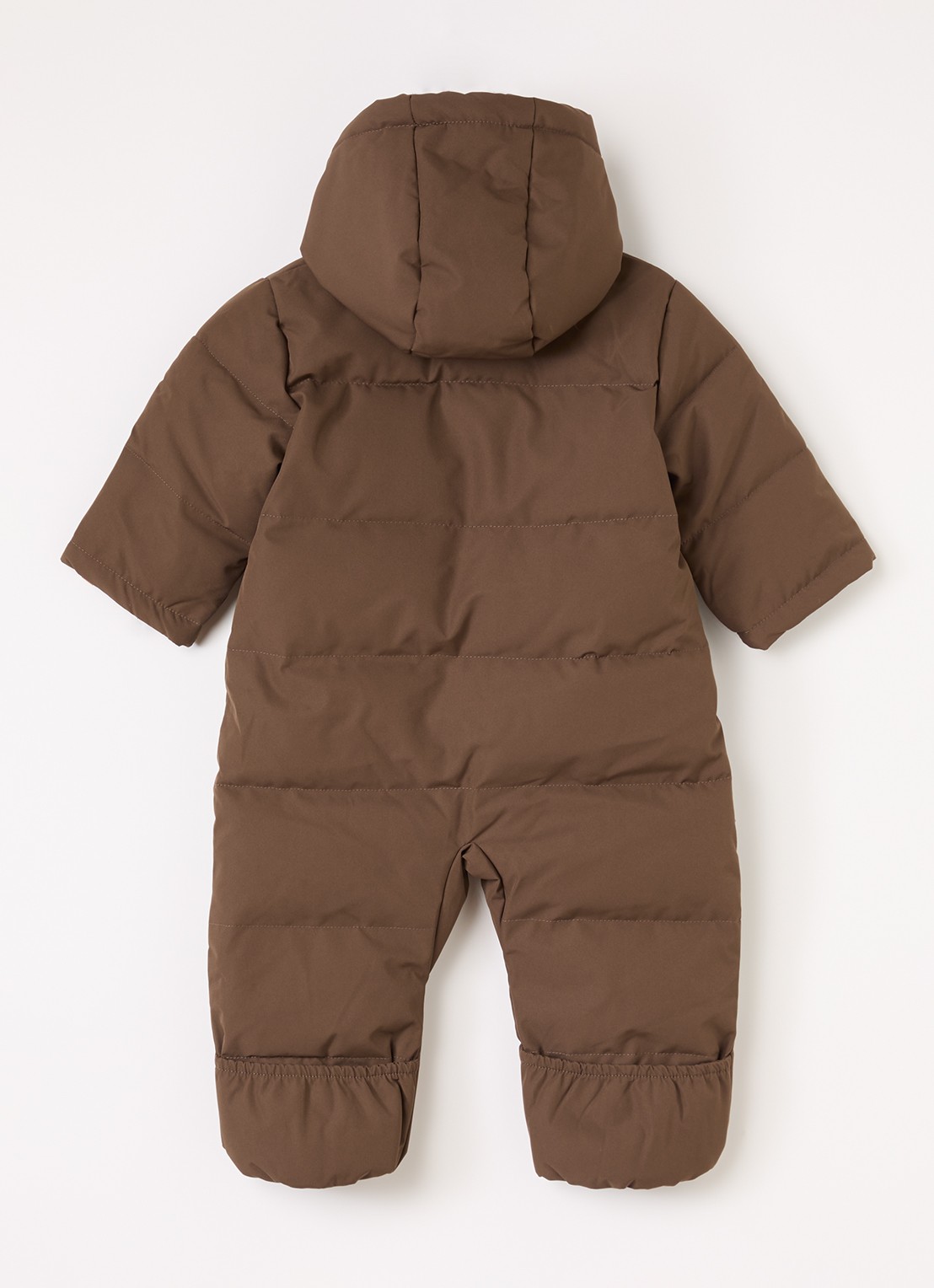 Lil 'Atelier NBNLamedow03 gewatteerd babypak met capuchon - voorkant 2 bruin