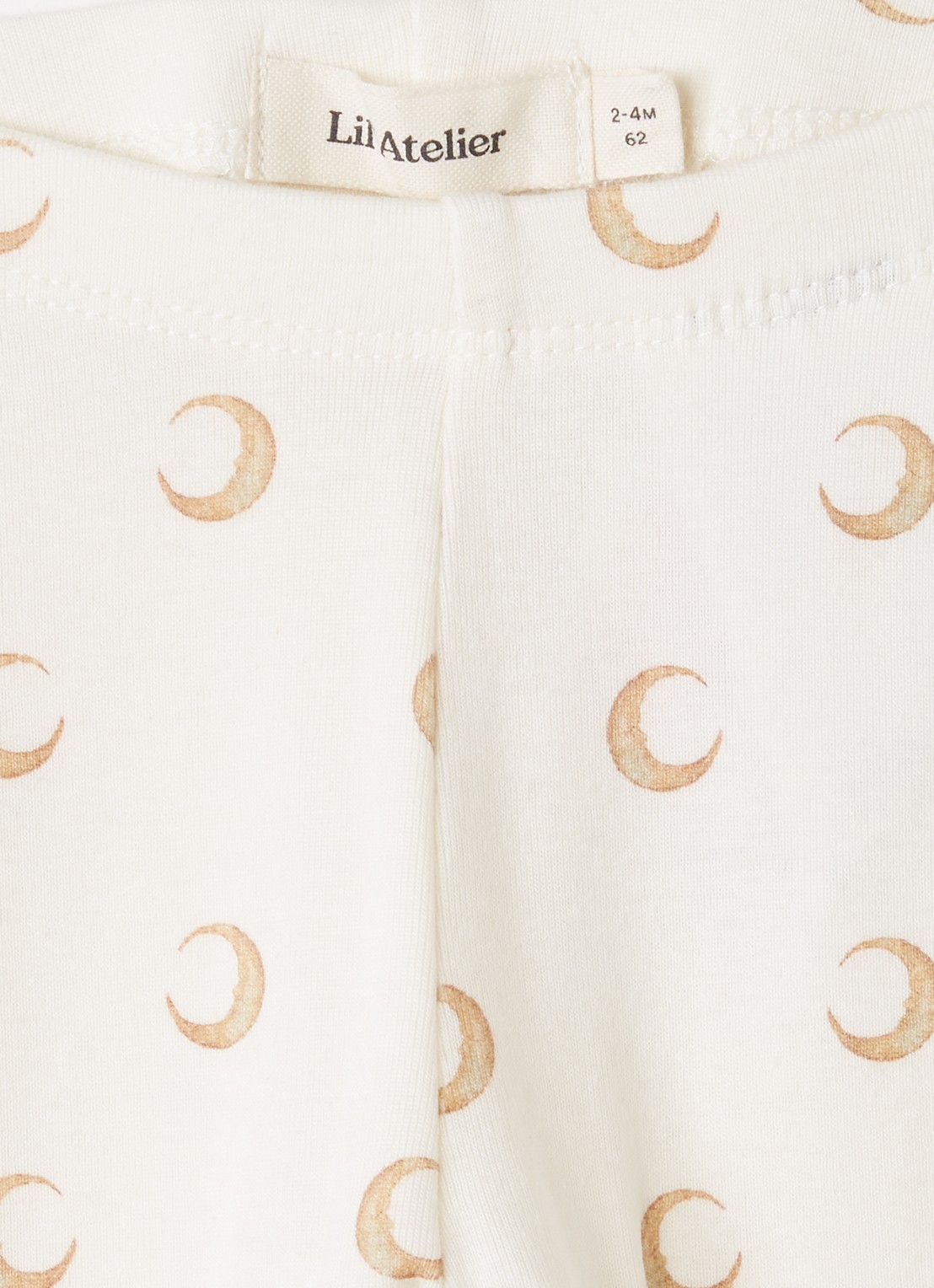 Lil 'Atelier NBNLayo Kim slim fit legging met print - detail 3 gebroken wit
