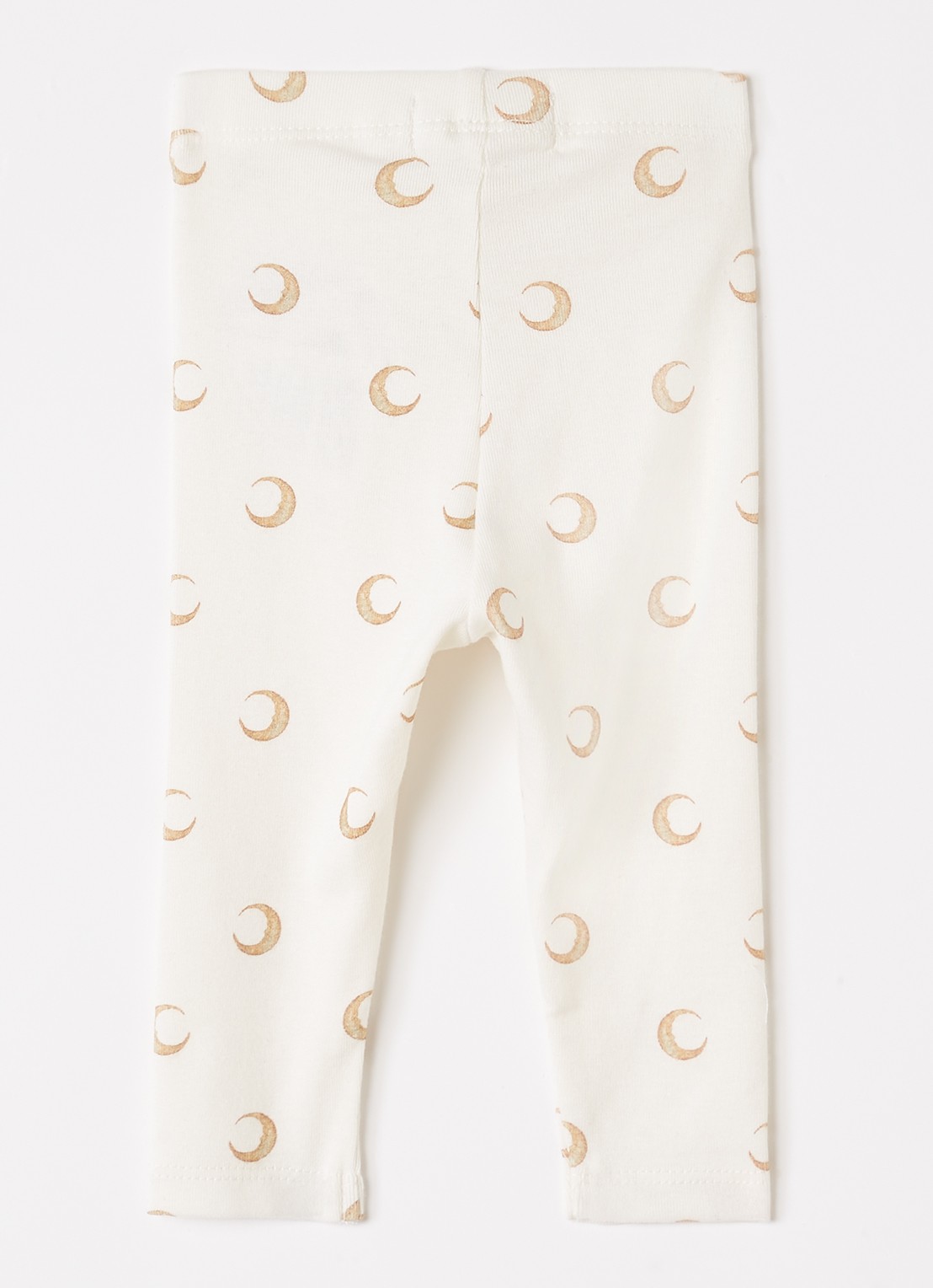 Lil 'Atelier NBNLayo Kim slim fit legging met print - voorkant 2 gebroken wit