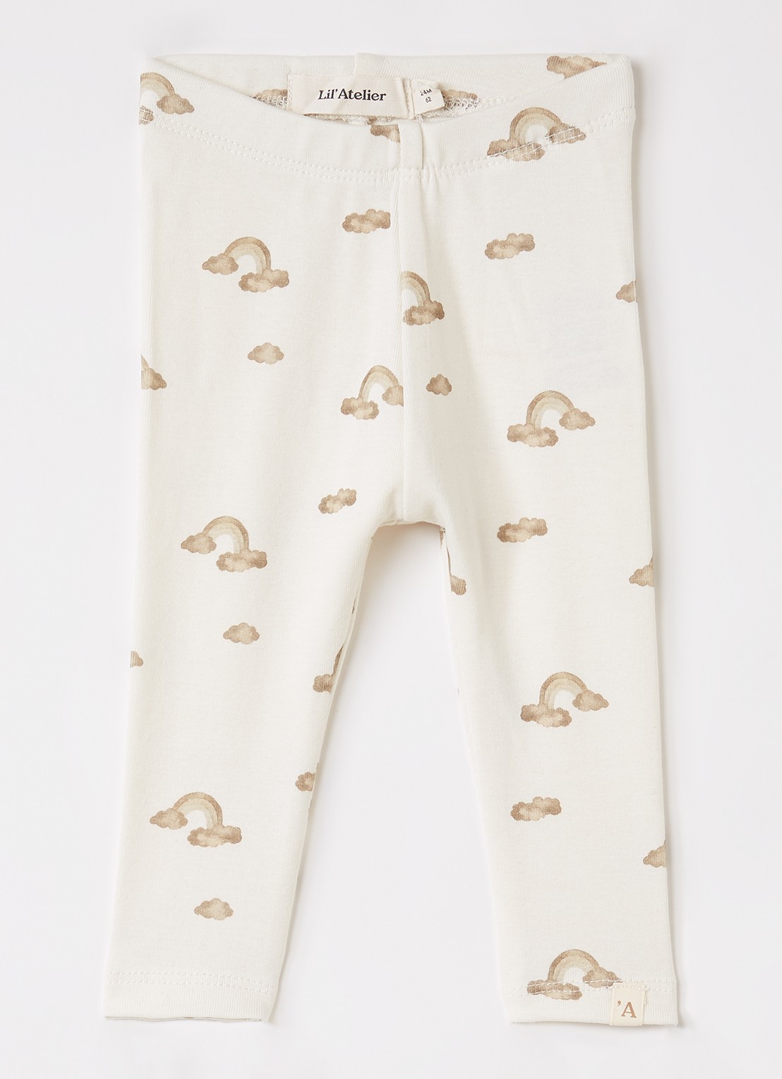 Lil 'Atelier Nbnlayo legging met print - voorkant 2 gebroken wit