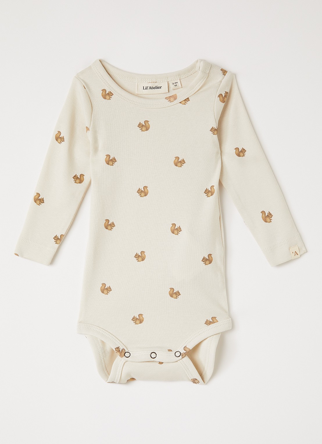 Lil 'Atelier NBNLayo romper met print - voorkant beige