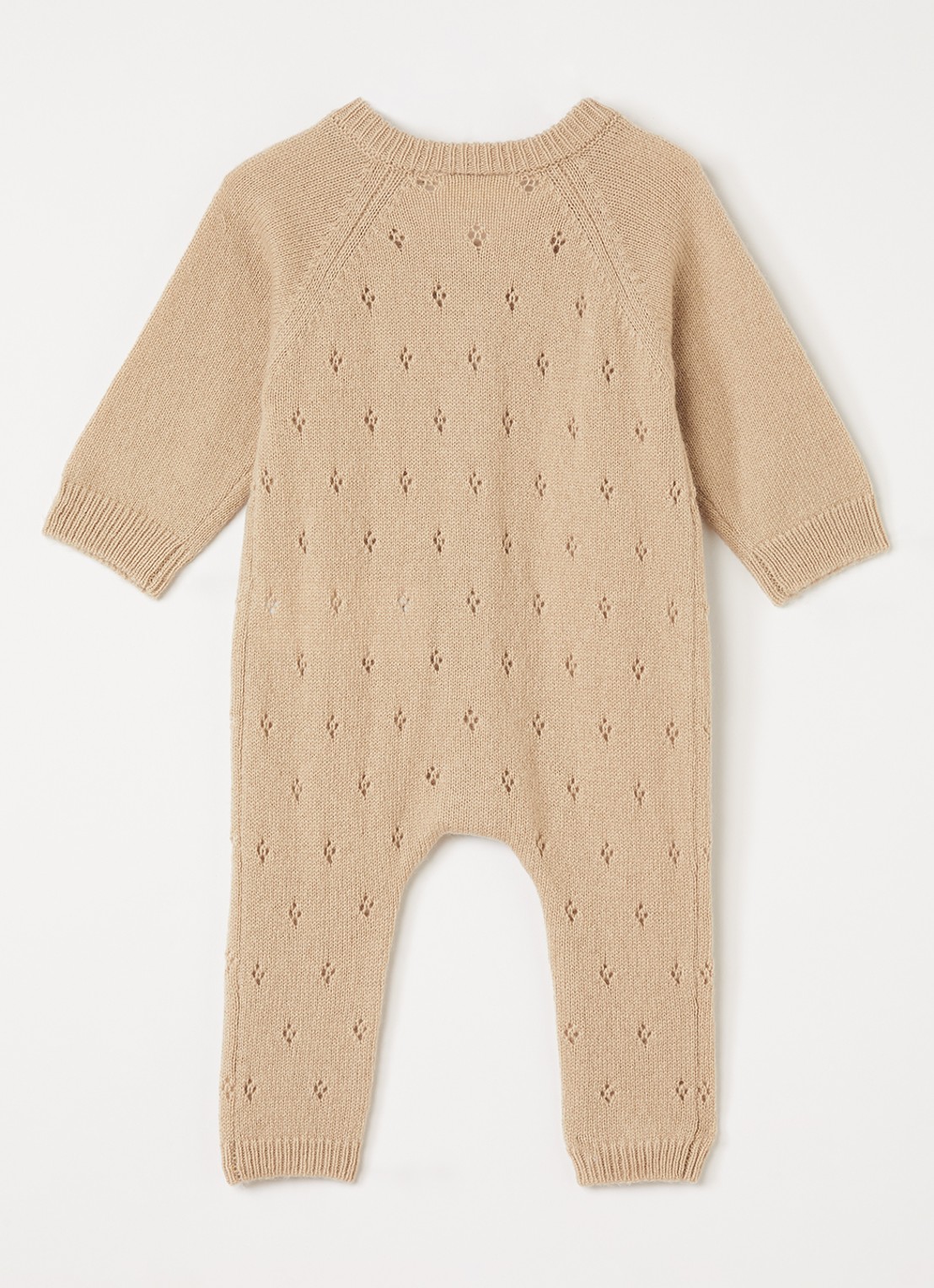 Lil 'Atelier NBNNalio fijngebreid babypak in kasjmierblend - voorkant 2 beige