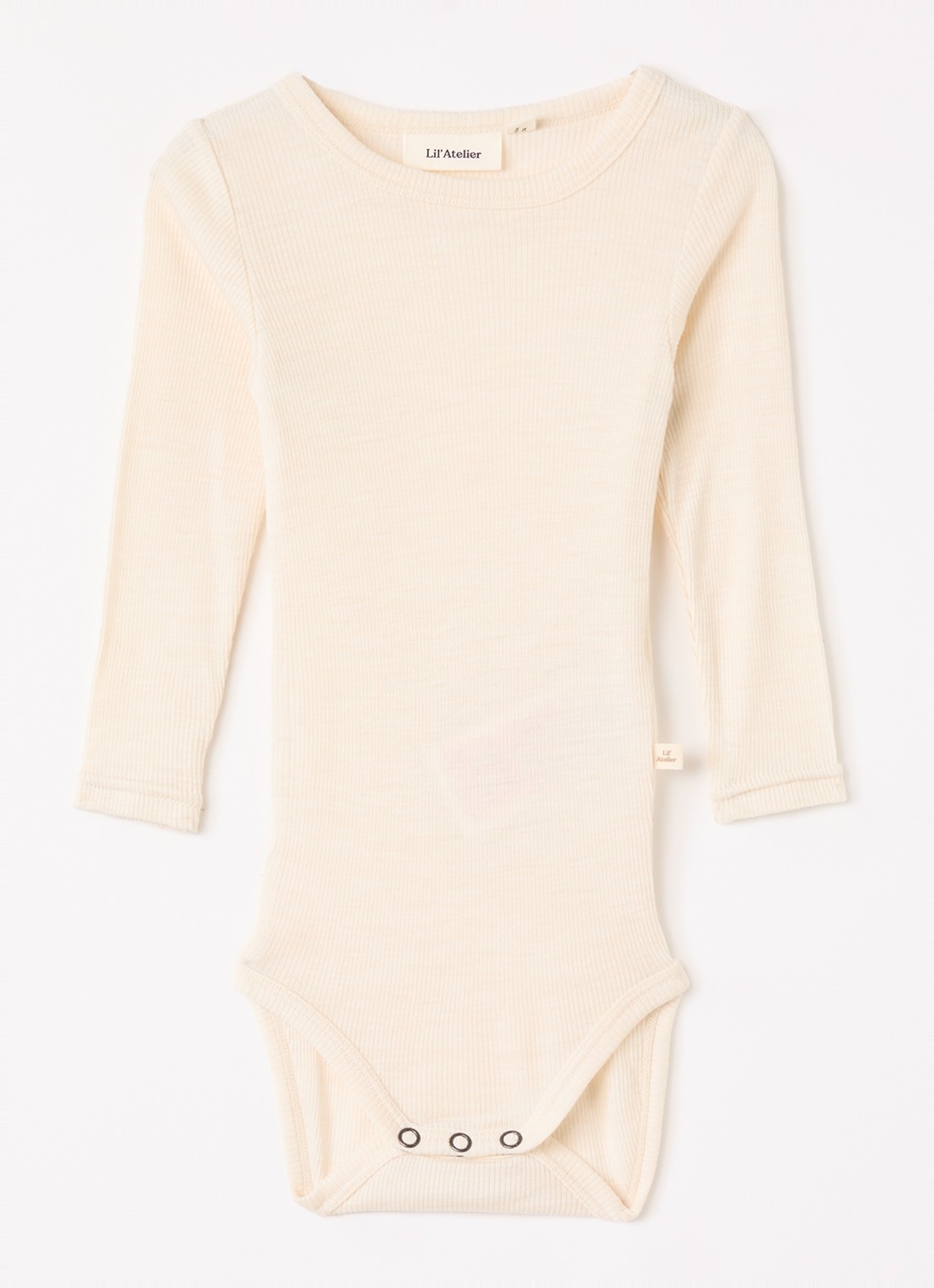 Lil 'Atelier NBNNalu romper in wolblend - voorkant creme