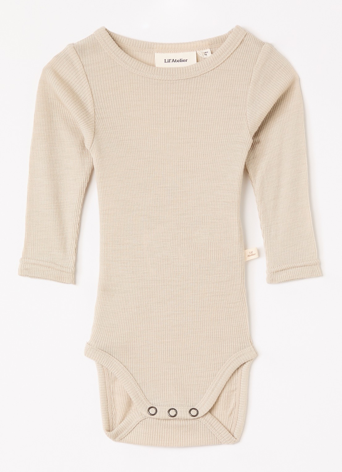 Lil 'Atelier NBNNalu romper in wolblend - voorkant beige
