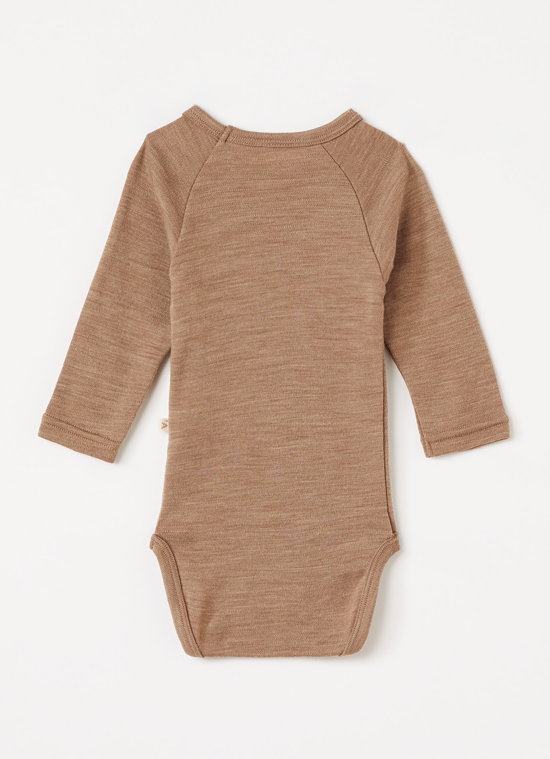 Lil 'Atelier NBNNester romper van merinowol - voorkant 2 donkerbruin