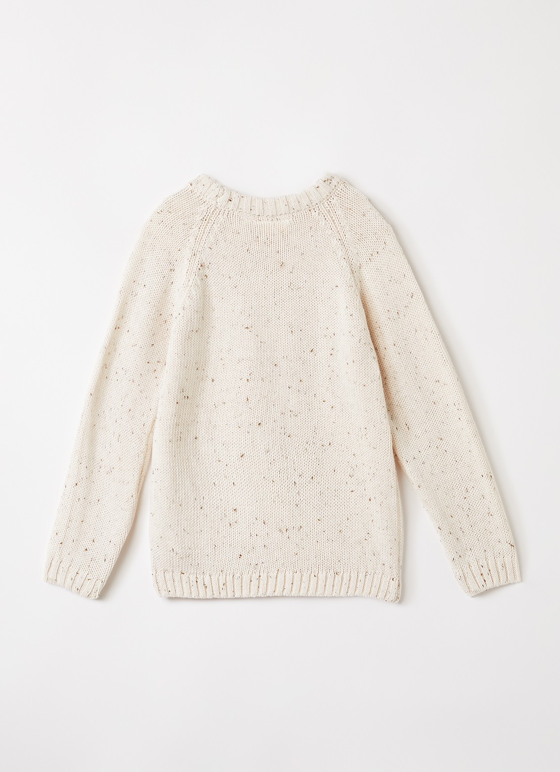 Lil 'Atelier NMBGalto grofgebreide trui met gemêleerd dessin - voorkant 3 beige