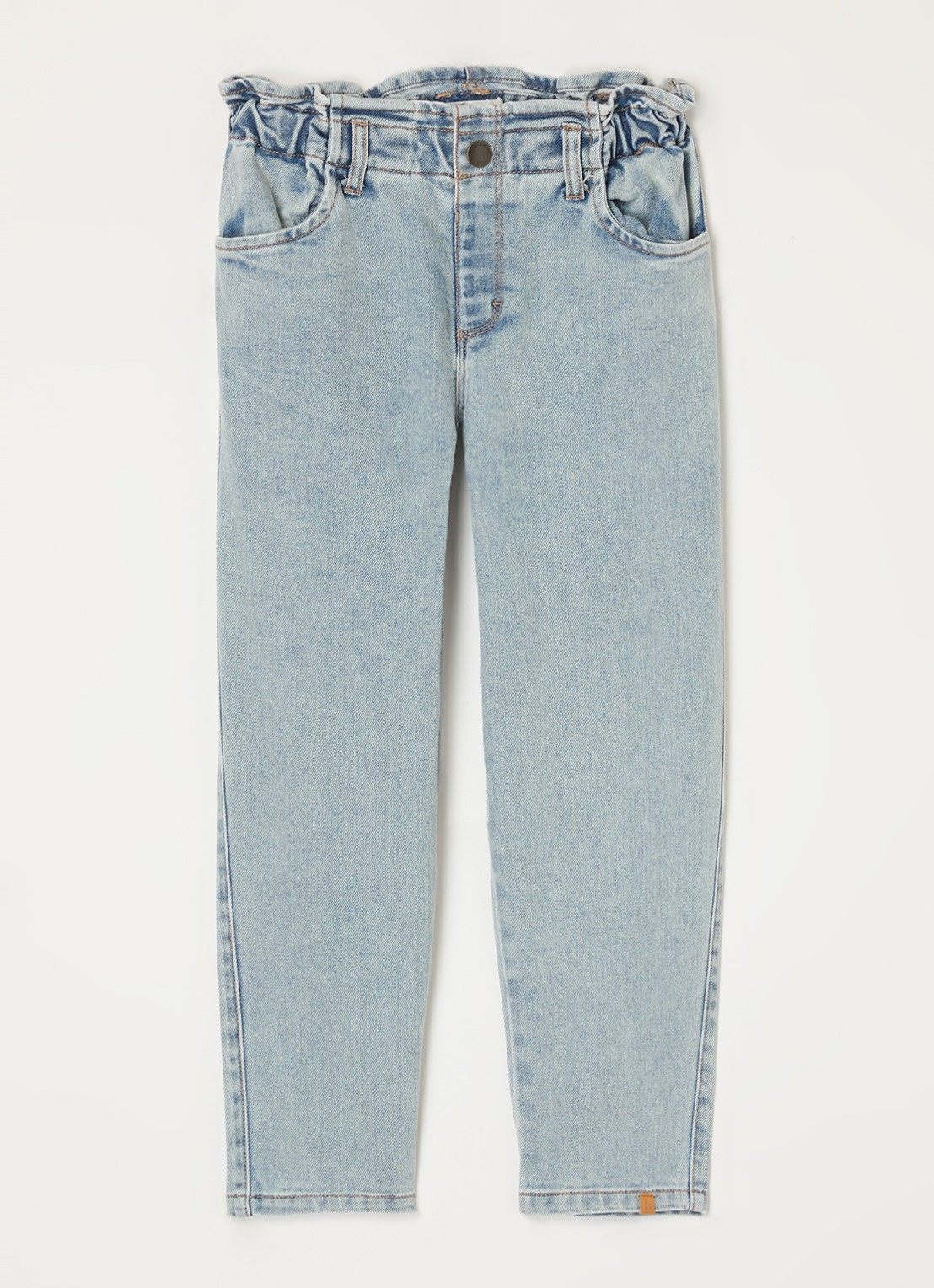Lil 'Atelier NMFDarlee loose fit jeans in  katoenblend - voorkant indigo
