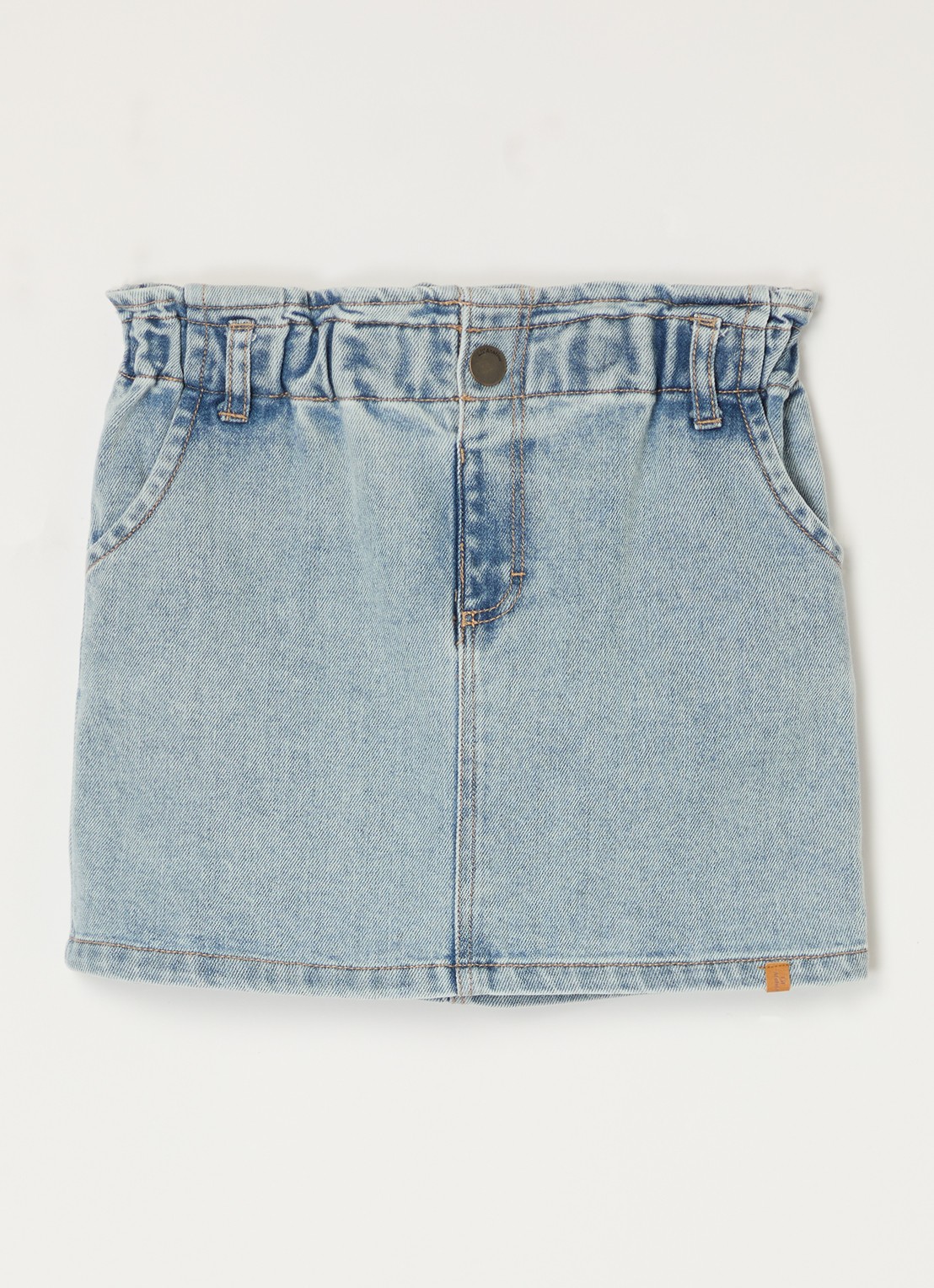 Lil 'Atelier NMFDarlee spijkerrok in  katoenblend - voorkant 2 jeans