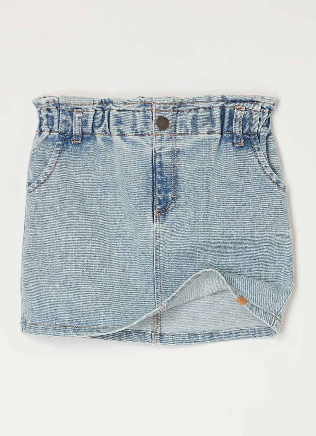Lil 'Atelier NMFDarlee spijkerrok in  katoenblend - voorkant 3 jeans