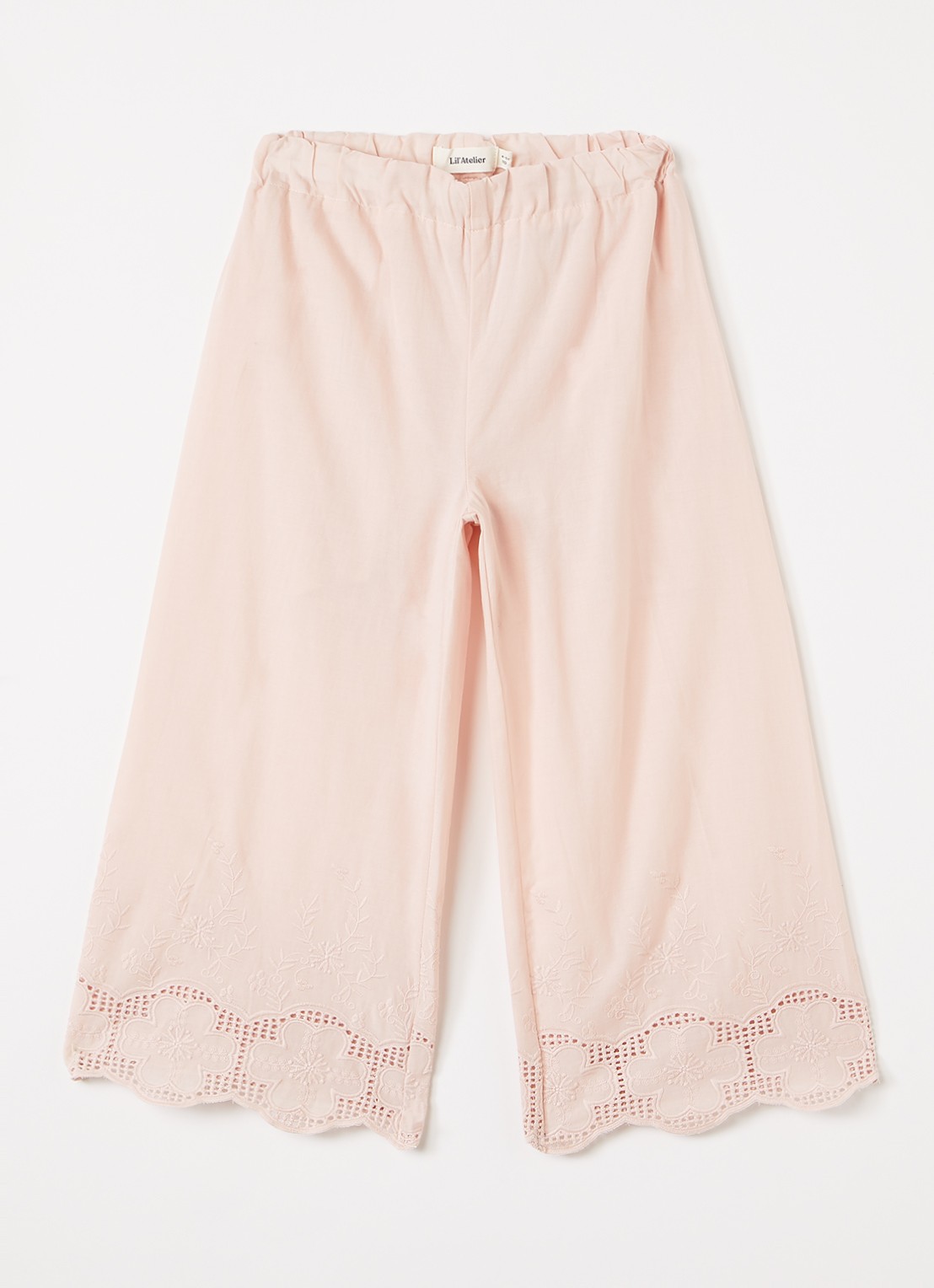 Lil 'Atelier NMFDayna wide fit broek - voorkant 2 oudroze
