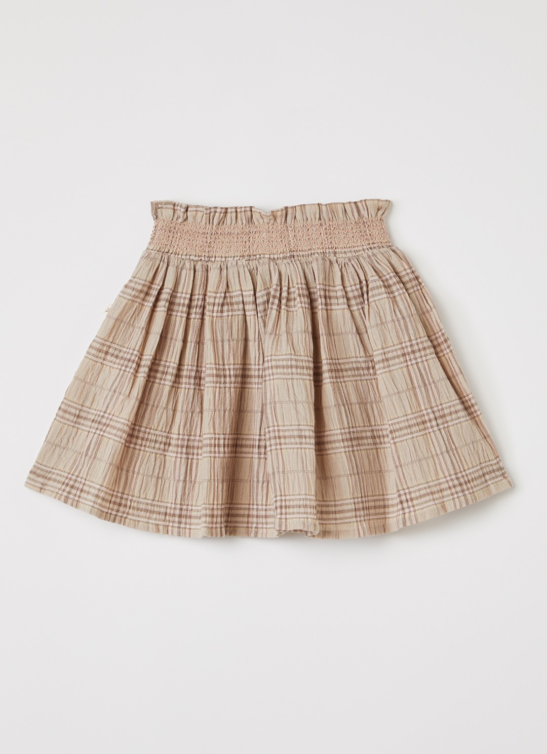 Lil 'Atelier NMFDiema rok met ruitdessin - voorkant 2 bruin