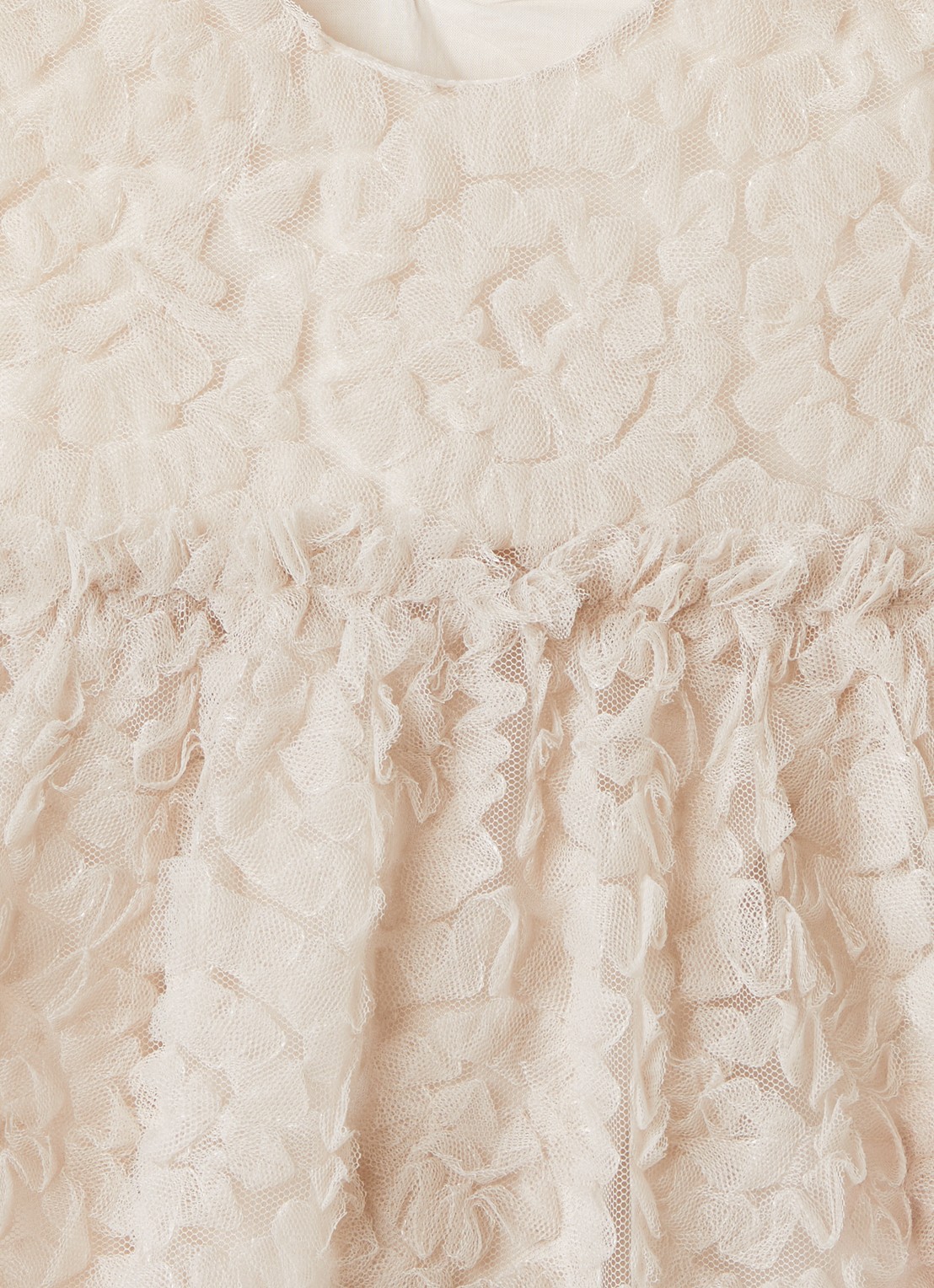 Lil 'Atelier NMFFauna jurk met tule - detail 4 beige