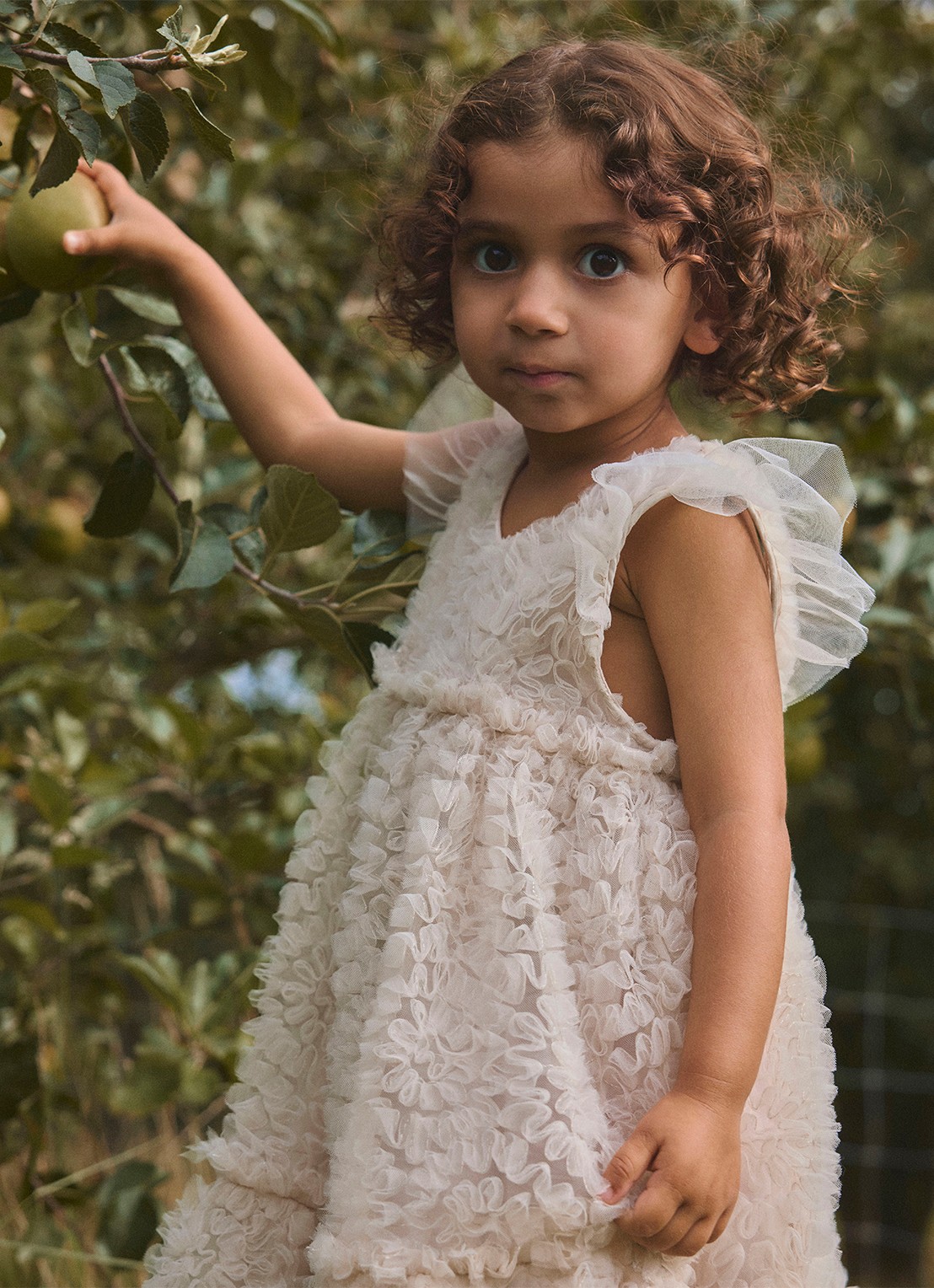 Lil 'Atelier NMFFauna jurk met tule - detail 5 beige