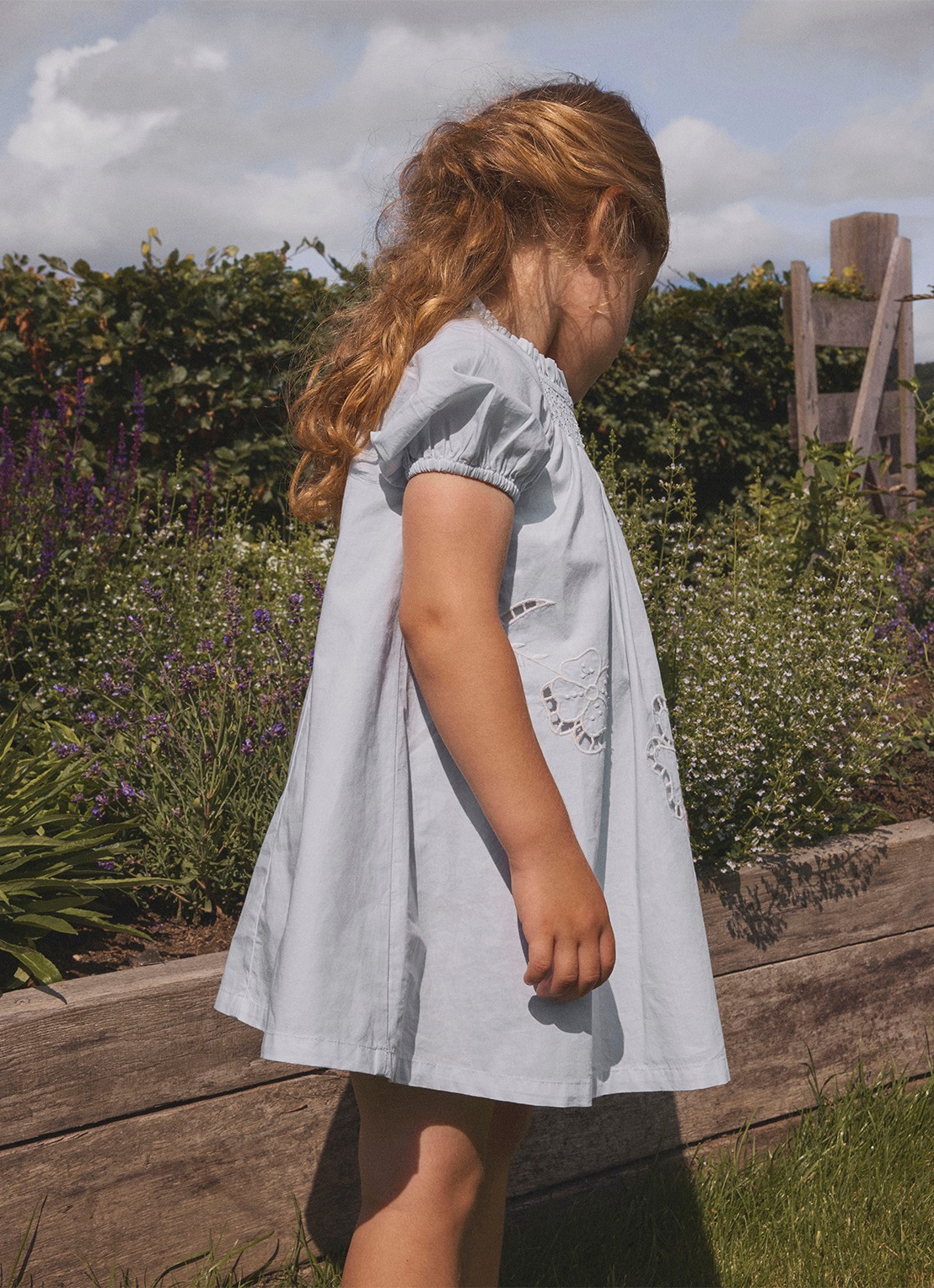 Lil 'Atelier NMFFaustine jurk met broderie - detail 5 grijs