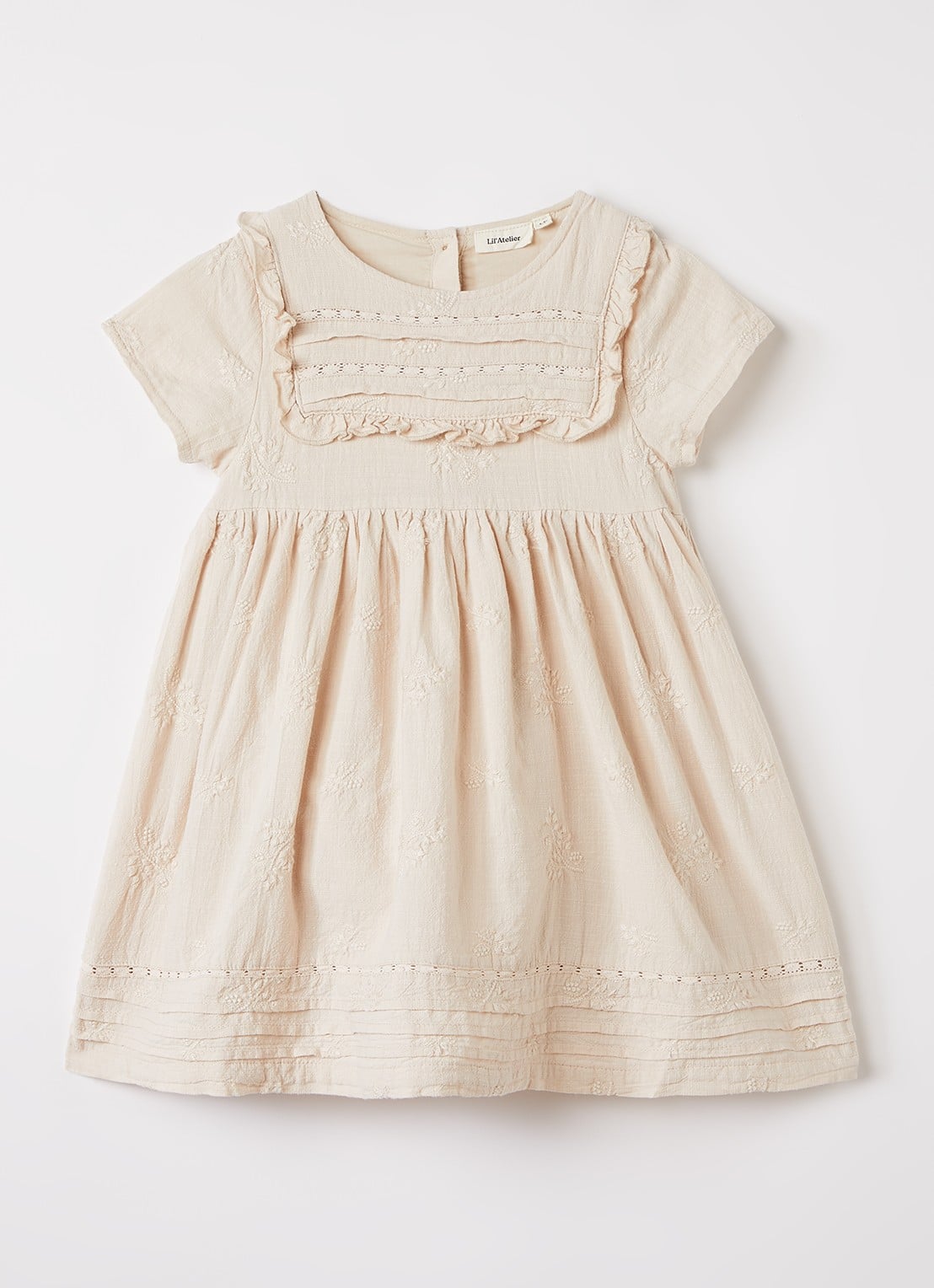 Lil 'Atelier NMFFeronia tuniekjurk  - voorkant creme