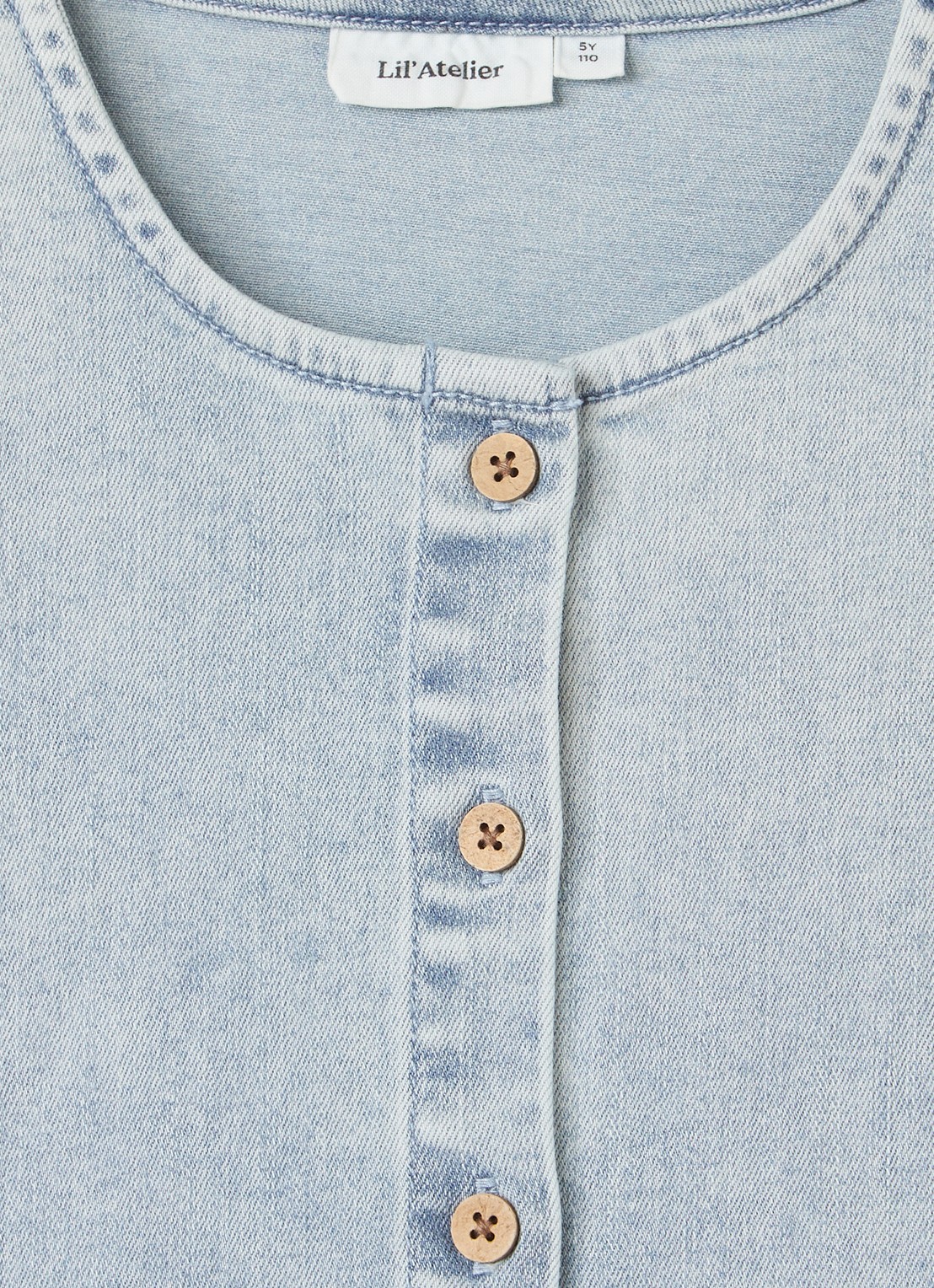 Lil 'Atelier NMFFrances denim jurk - detail indigo