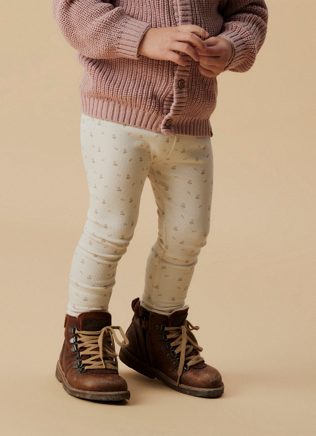 Lil 'Atelier NMFGago legging met print - voorkant 3 creme