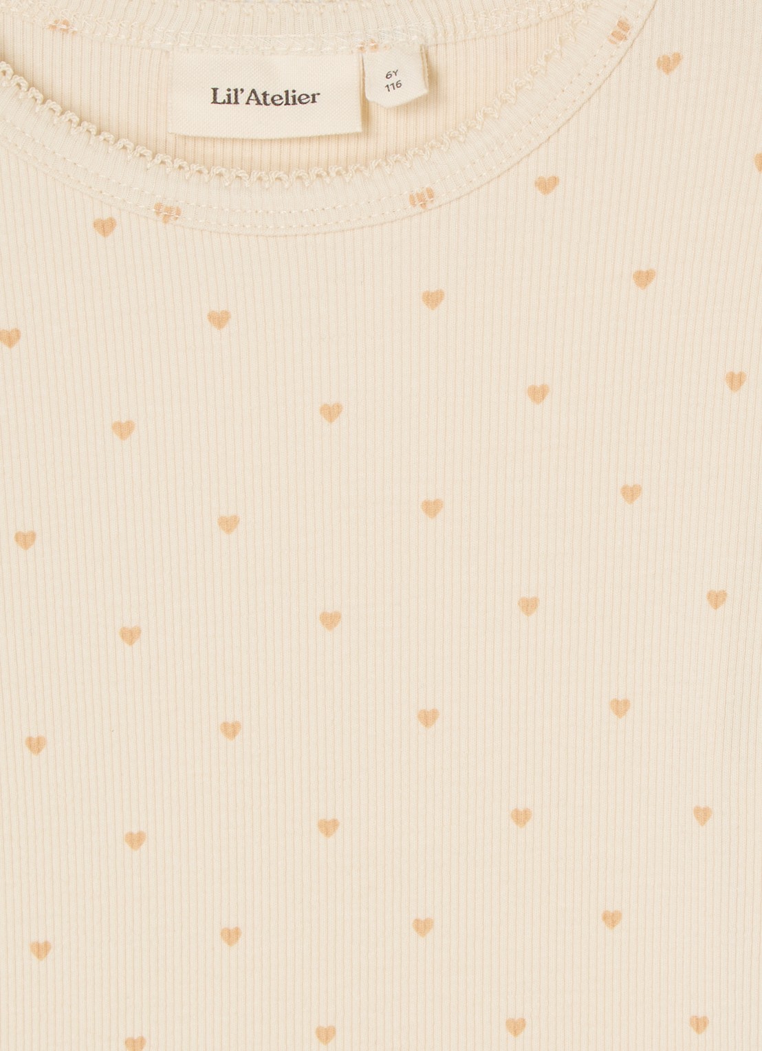 Lil 'Atelier NMFGago ribgebreide longsleeve  - detail vanillegeel