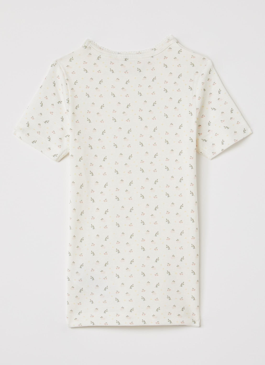 Lil 'Atelier NMFGago T-shirt met bloemenprint - achterkant 3 gebroken wit