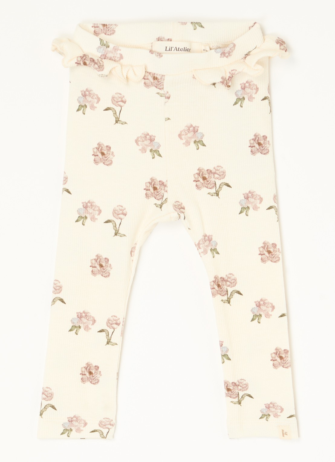 Lil 'Atelier NMFGavo legging in  katoenblend - voorkant beige