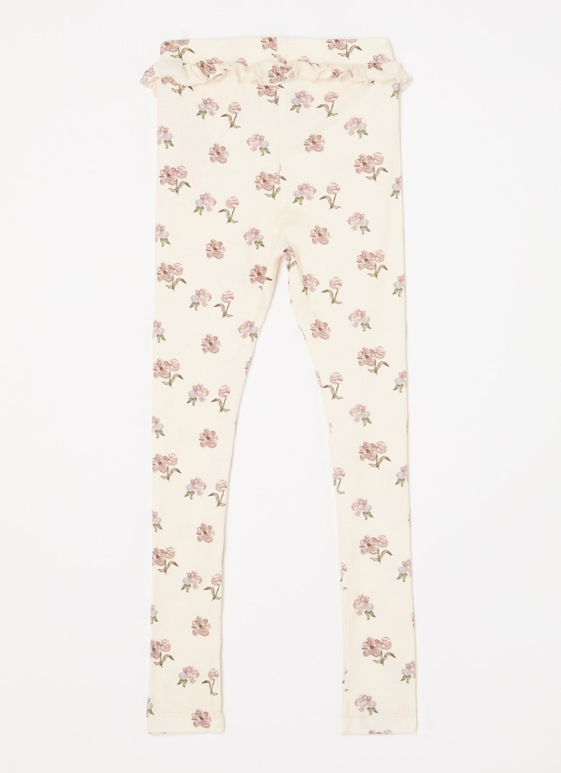 Lil 'Atelier NMFGavo legging in  katoenblend - achterkant beige