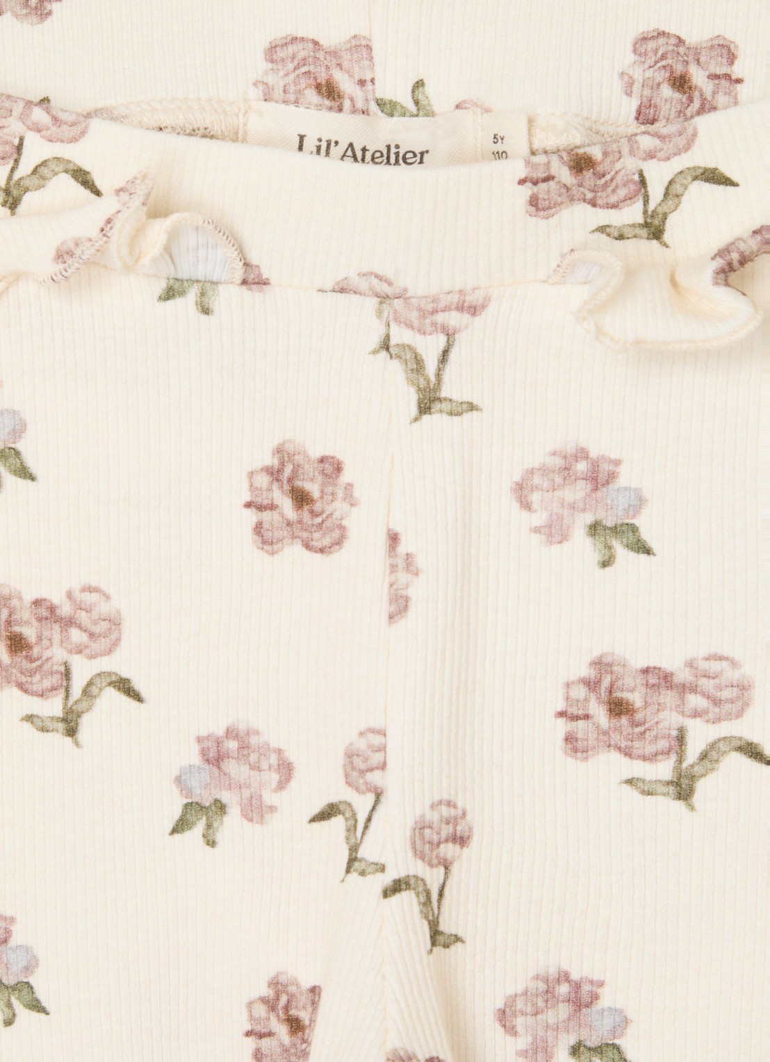Lil 'Atelier NMFGavo legging in  katoenblend - detail 4 beige