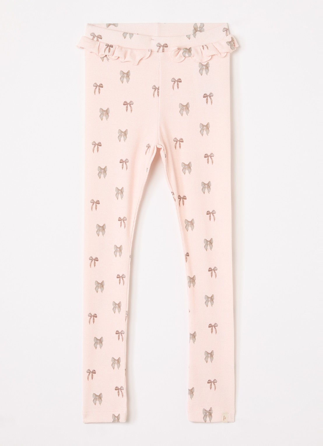 Lil 'Atelier NMFGavo legging met print - voorkant lichtroze