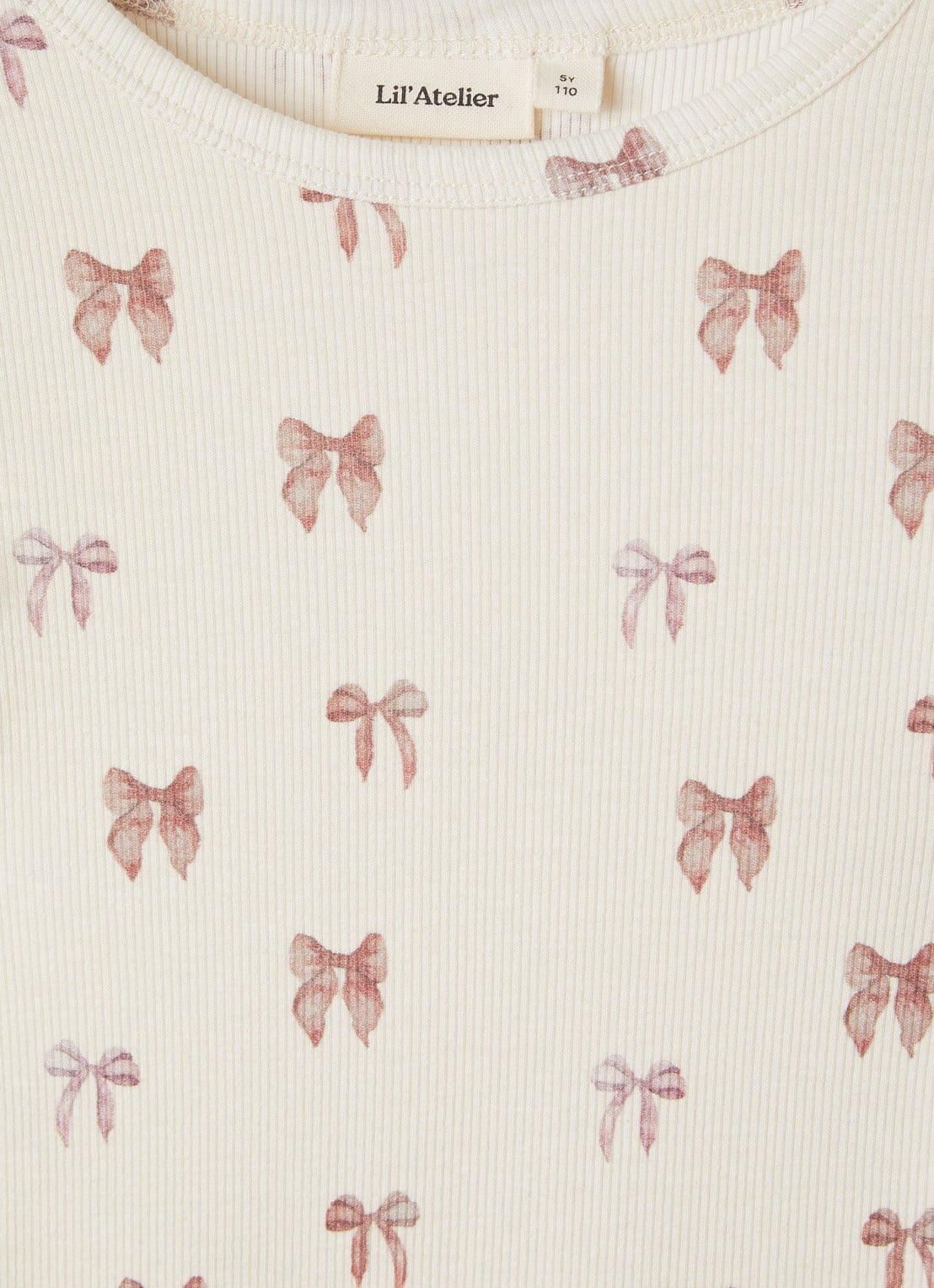 Lil 'Atelier NMFGavo longsleeve met print - detail gebroken wit